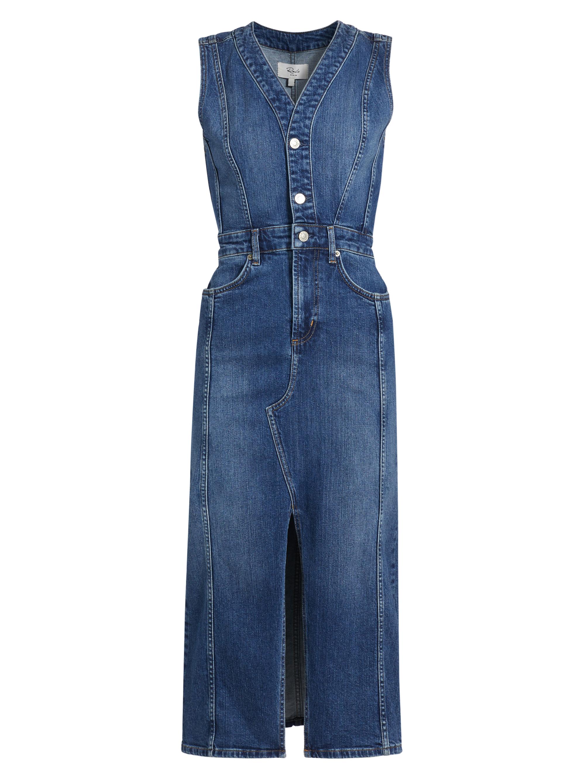 Rails Westwood Denim Sleeveless Midi-Dress | Saks Fifth Avenue