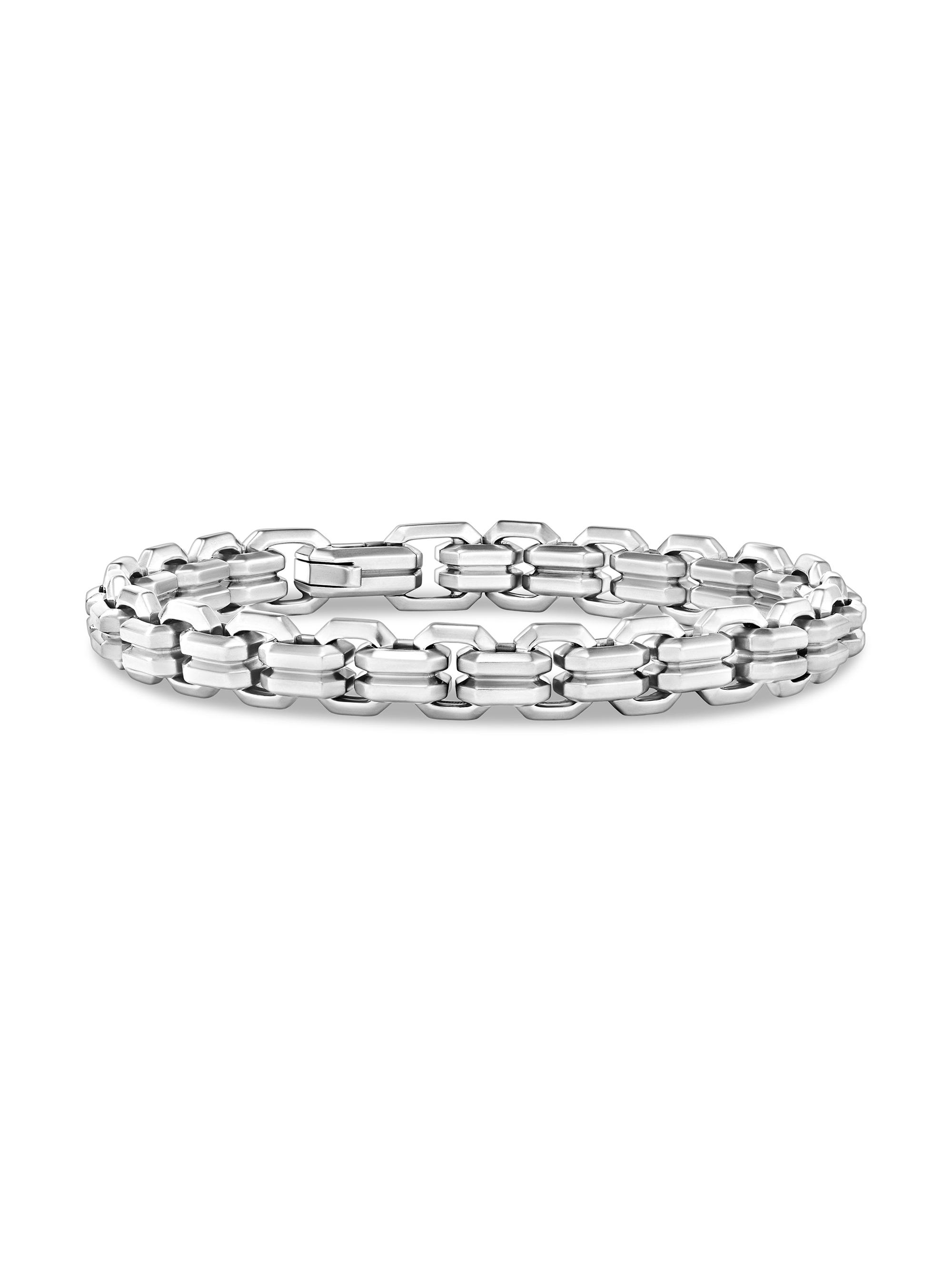 David Yurman Men's Streamline Double Heirloom Link Bracelet in Platinum, 8MM - Silver