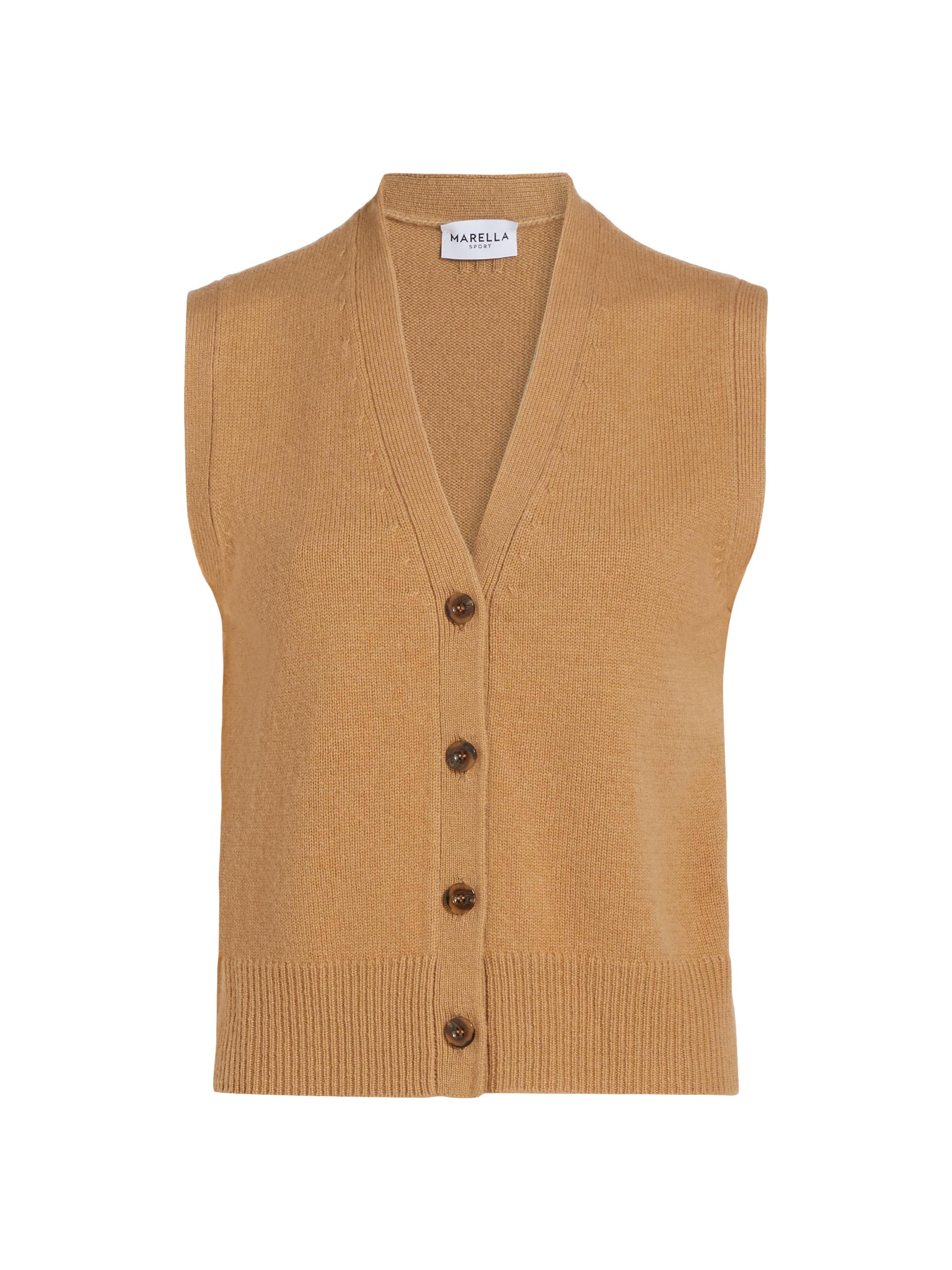 Marella Women's Provola Wool-Cashmere Knit Vest - Camel