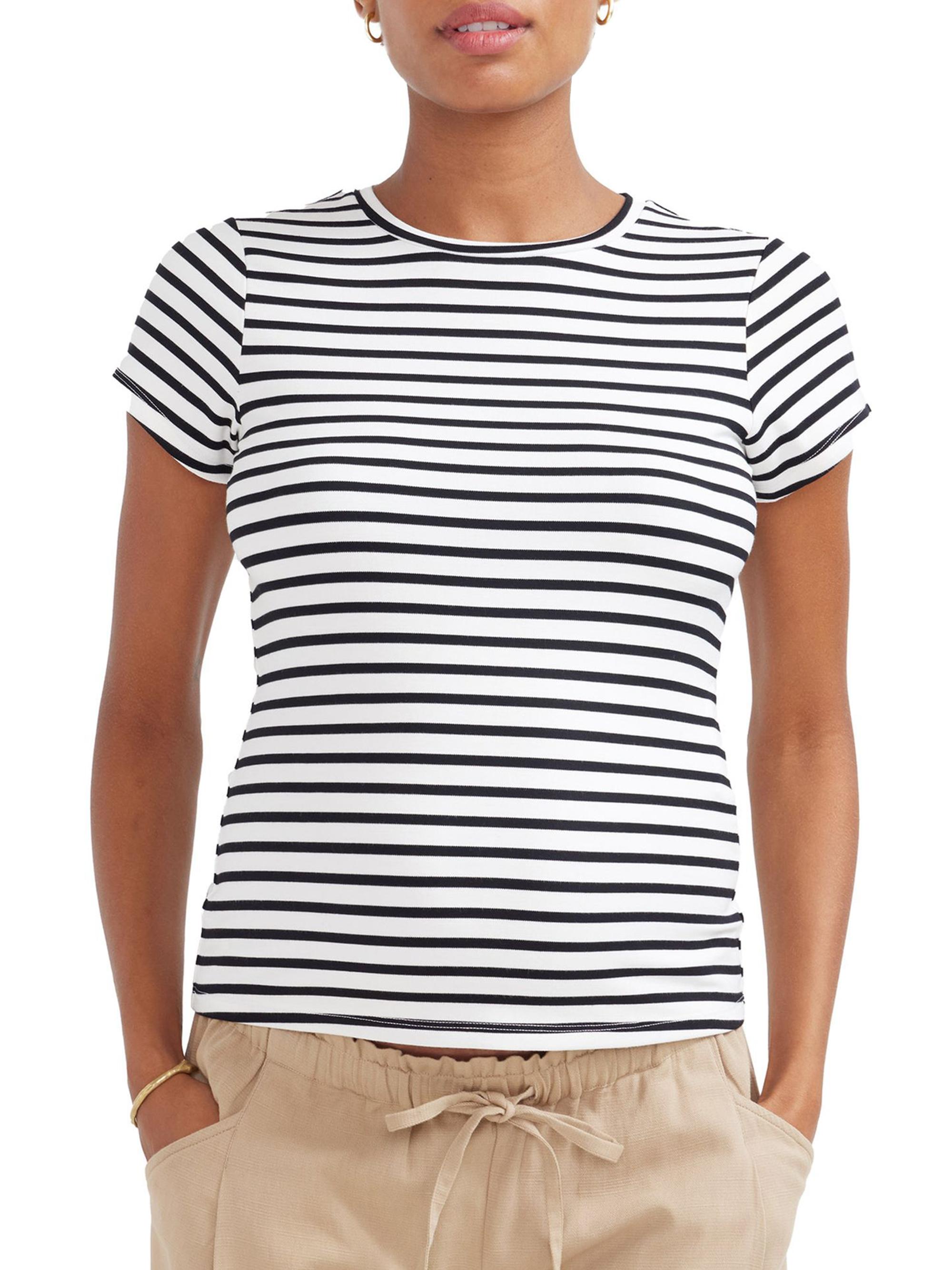 Hatch Women's The Jersey Maternity T-Shirt - Black White