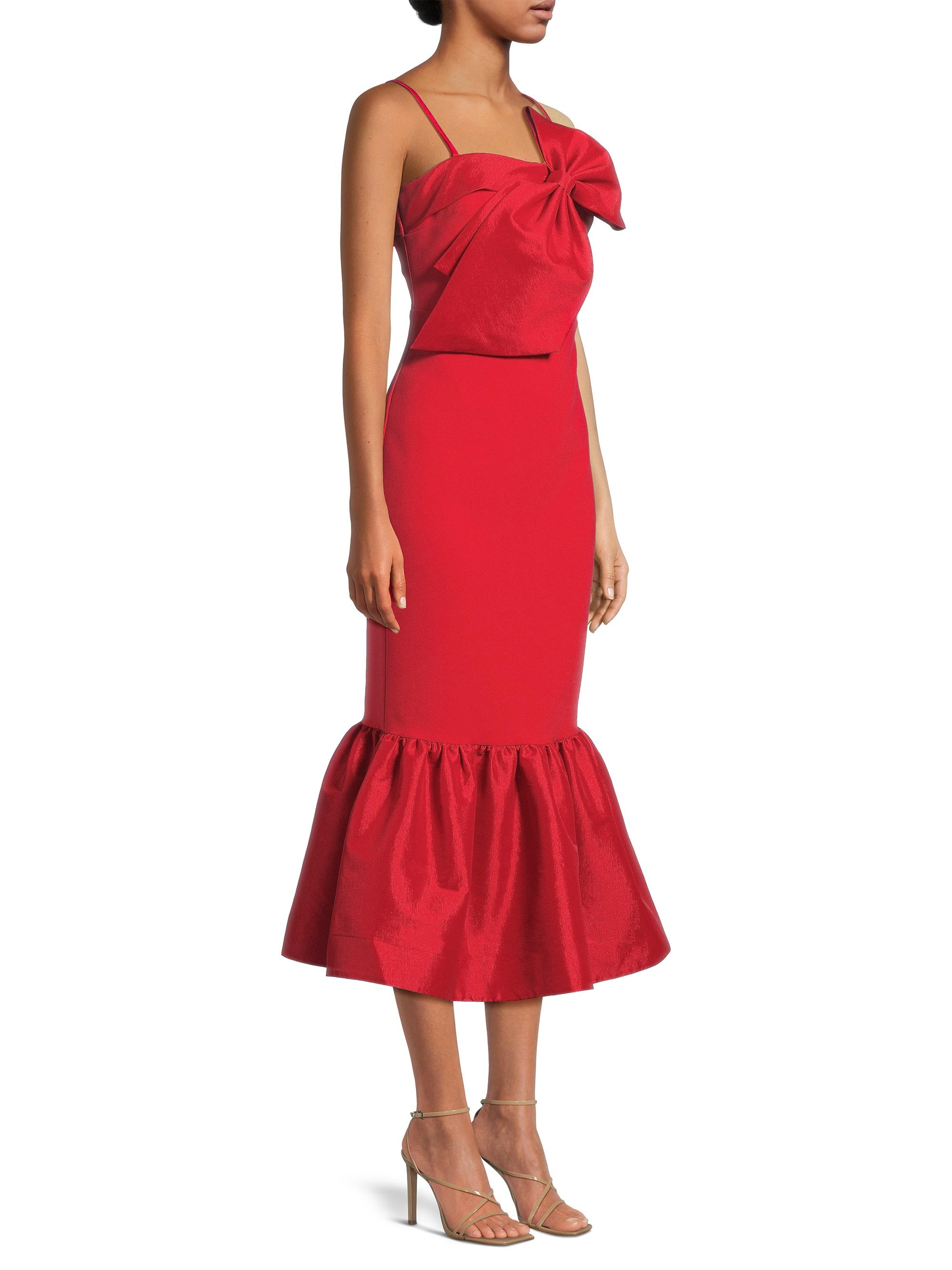 knee length dresses for ladies Sweetheart Bubble Flounce Midi Dress main image 0