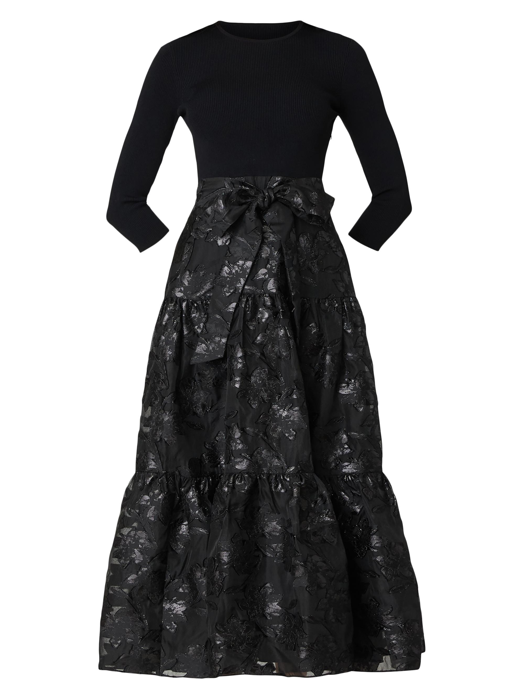 Shoshanna Women's Miah Fit & Flare Maxi Dress - Jet