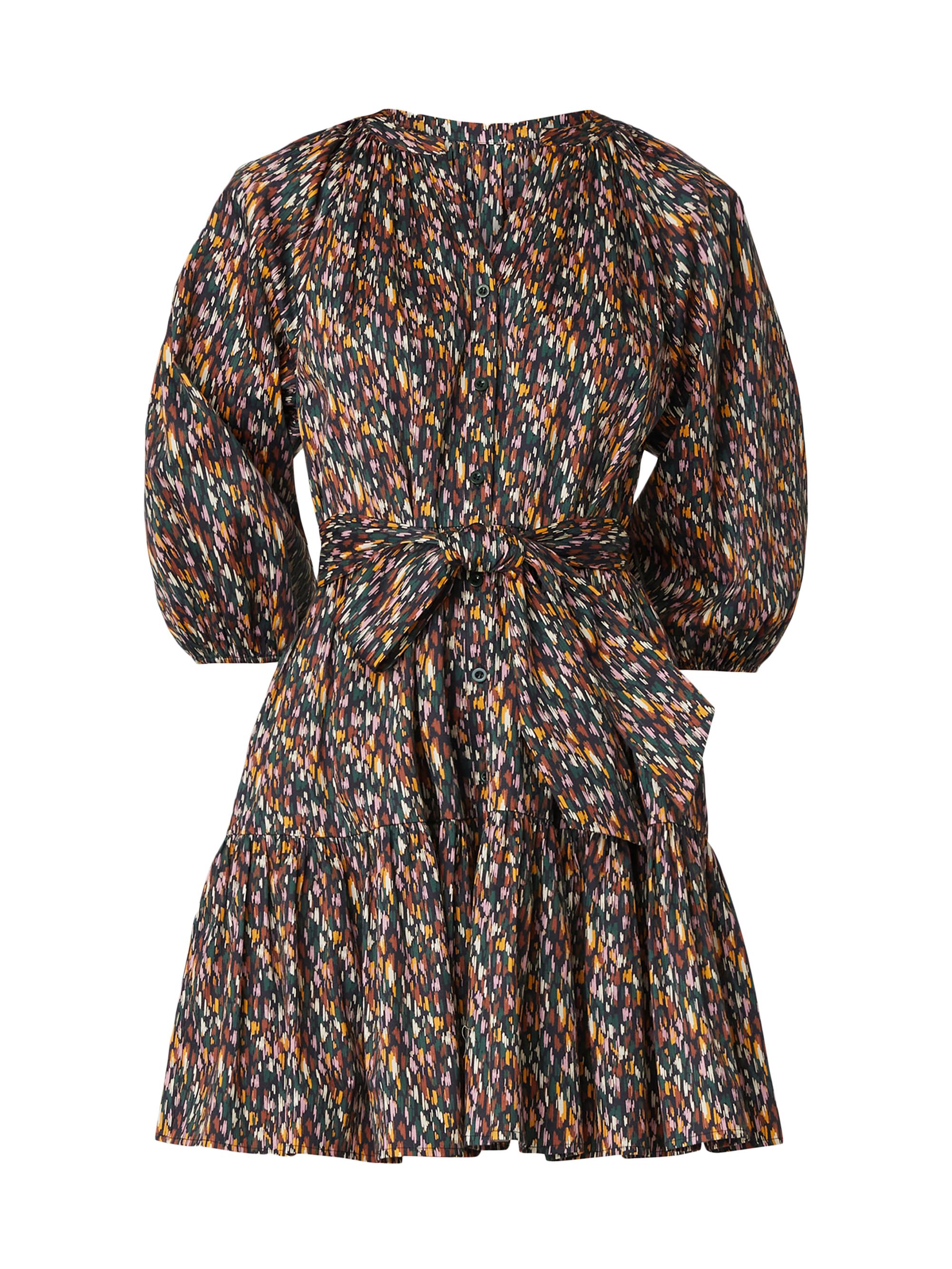 Shoshanna Women's Esmae Printed Cotton Tie-Waist Minidress - Jet Multi