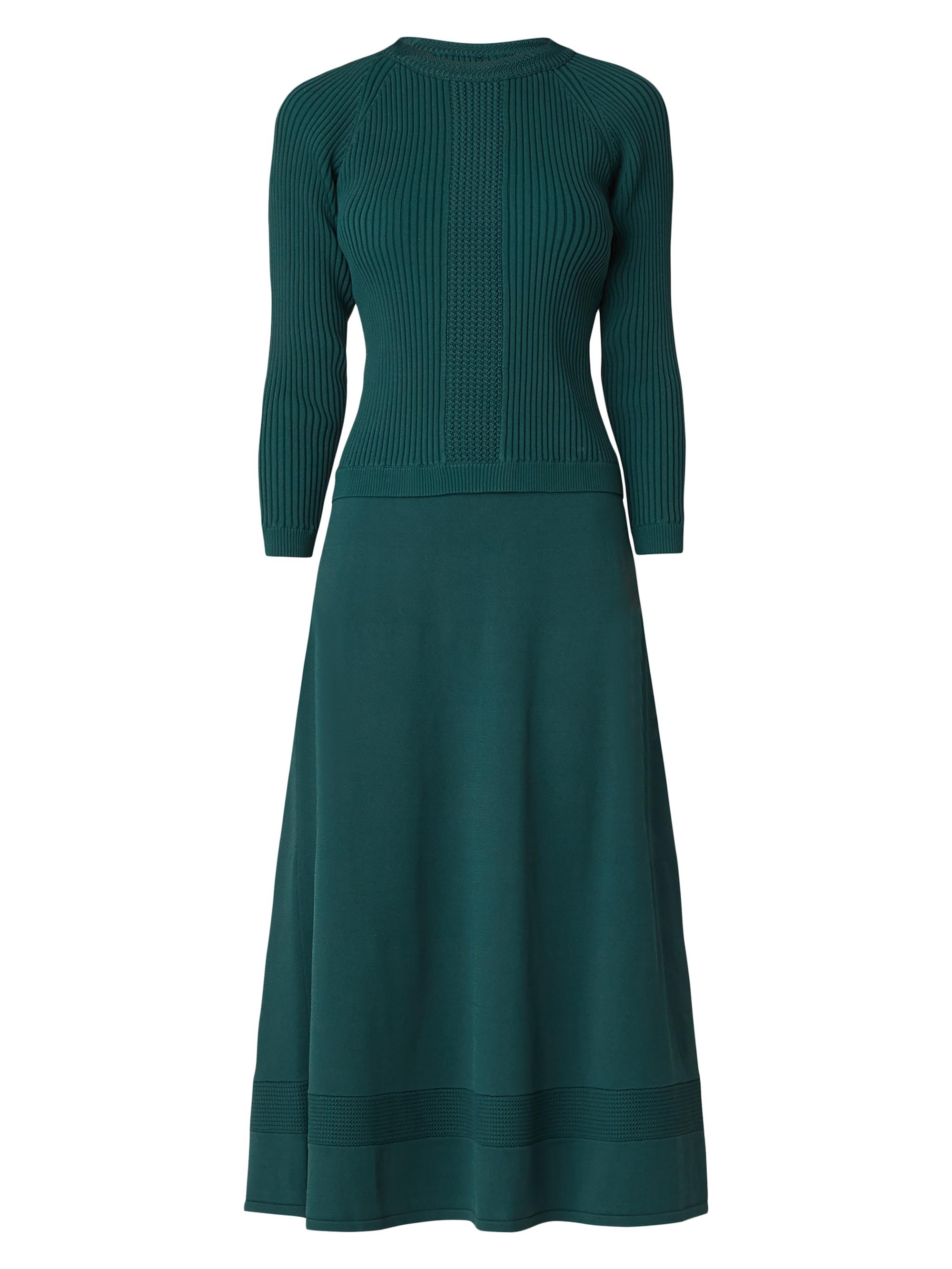 Shoshanna Women's Brady Knit Fit & Flare Midi-Dress - Forest