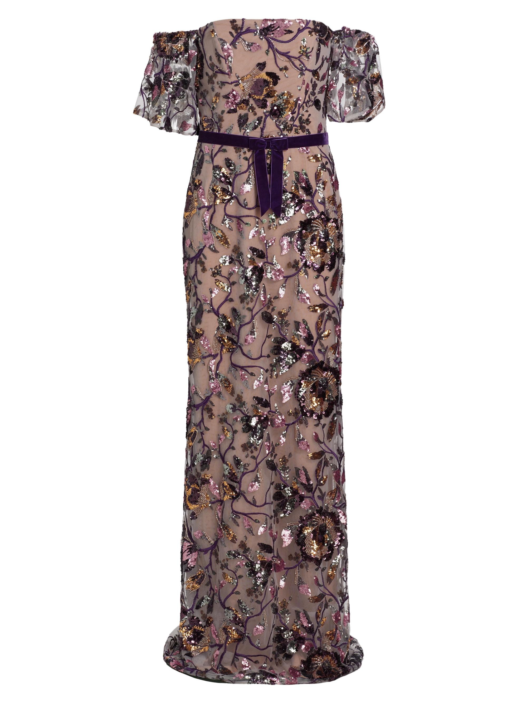Marchesa Notte Floral Sequin Off-the-Shoulder Gown | Saks Fifth Avenue