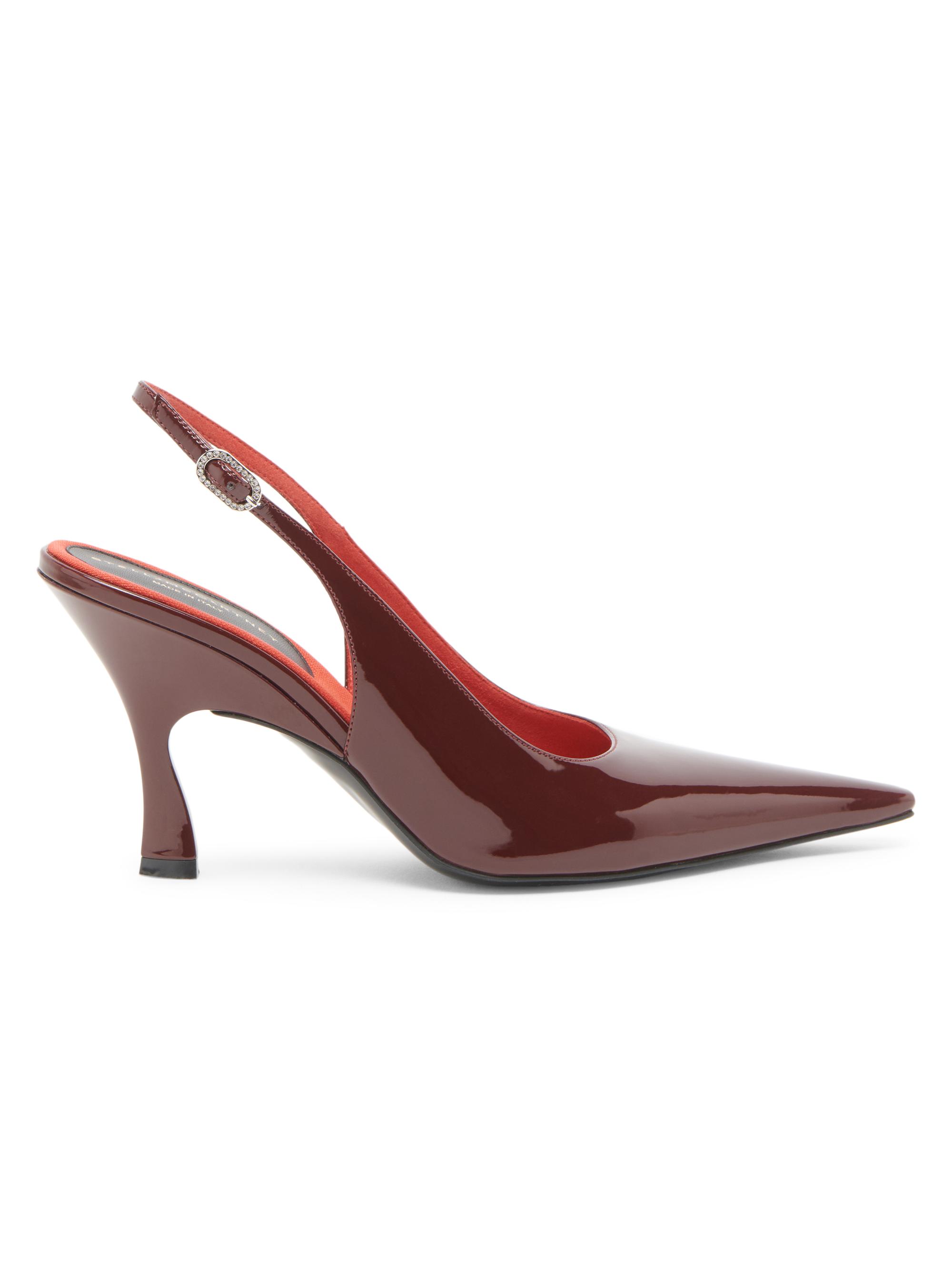 Stella McCartney Women's Elsa 90MM Shiny Patent Pumps - Bordeaux