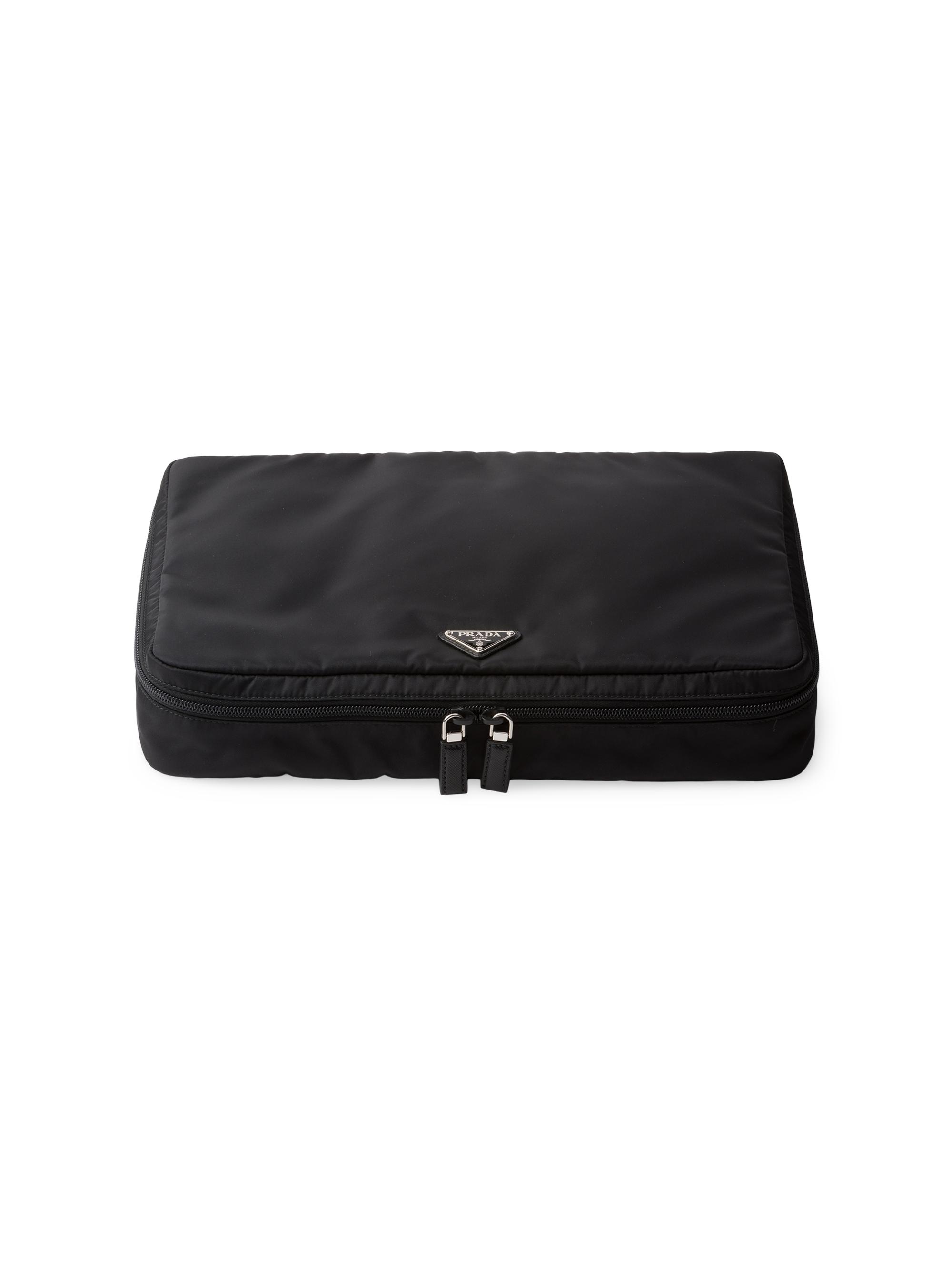 Prada Women's  Re-Nylon Zipper Pouch - Black