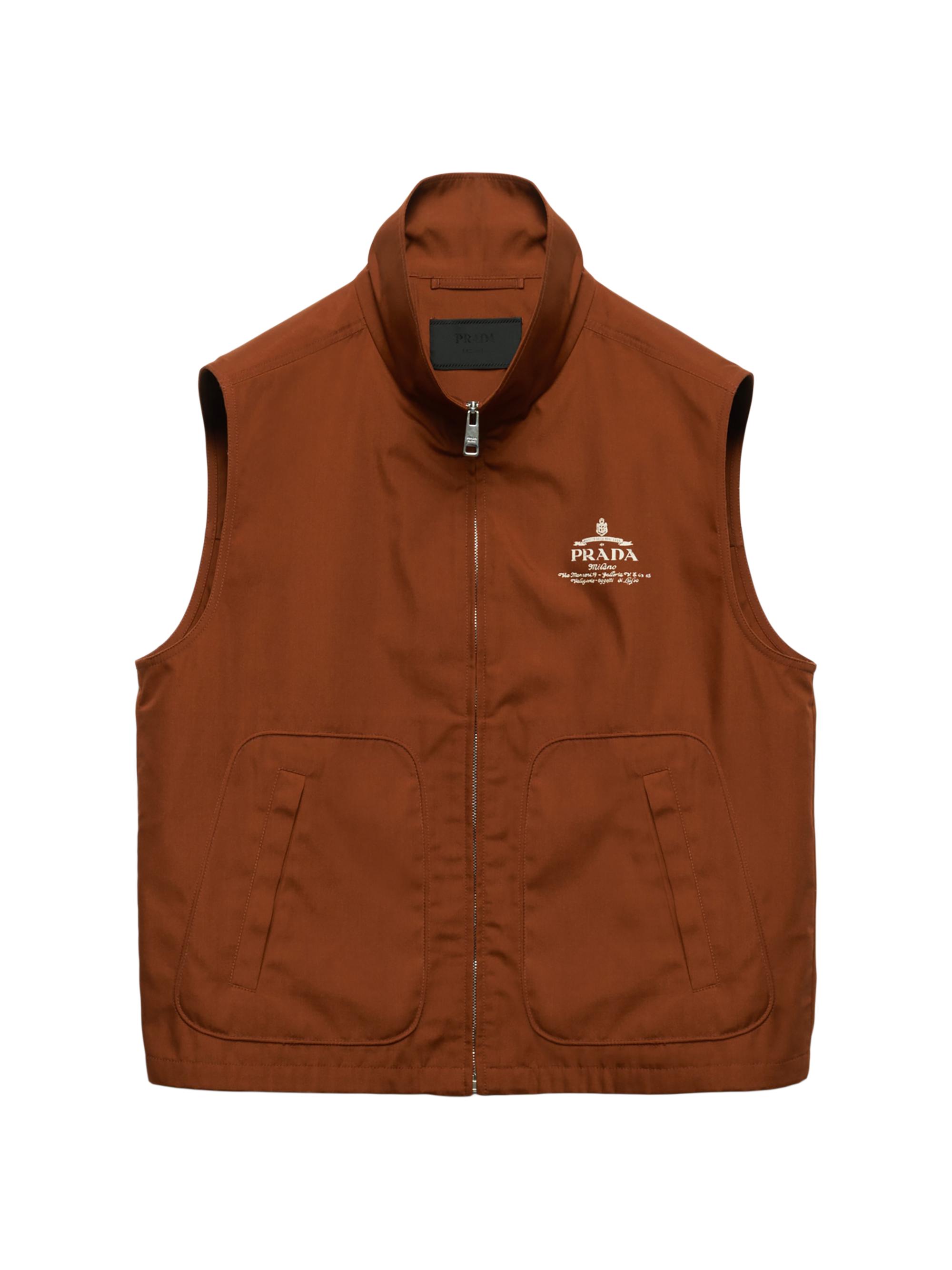 Prada Men's Cotton Blend Vest - Brown