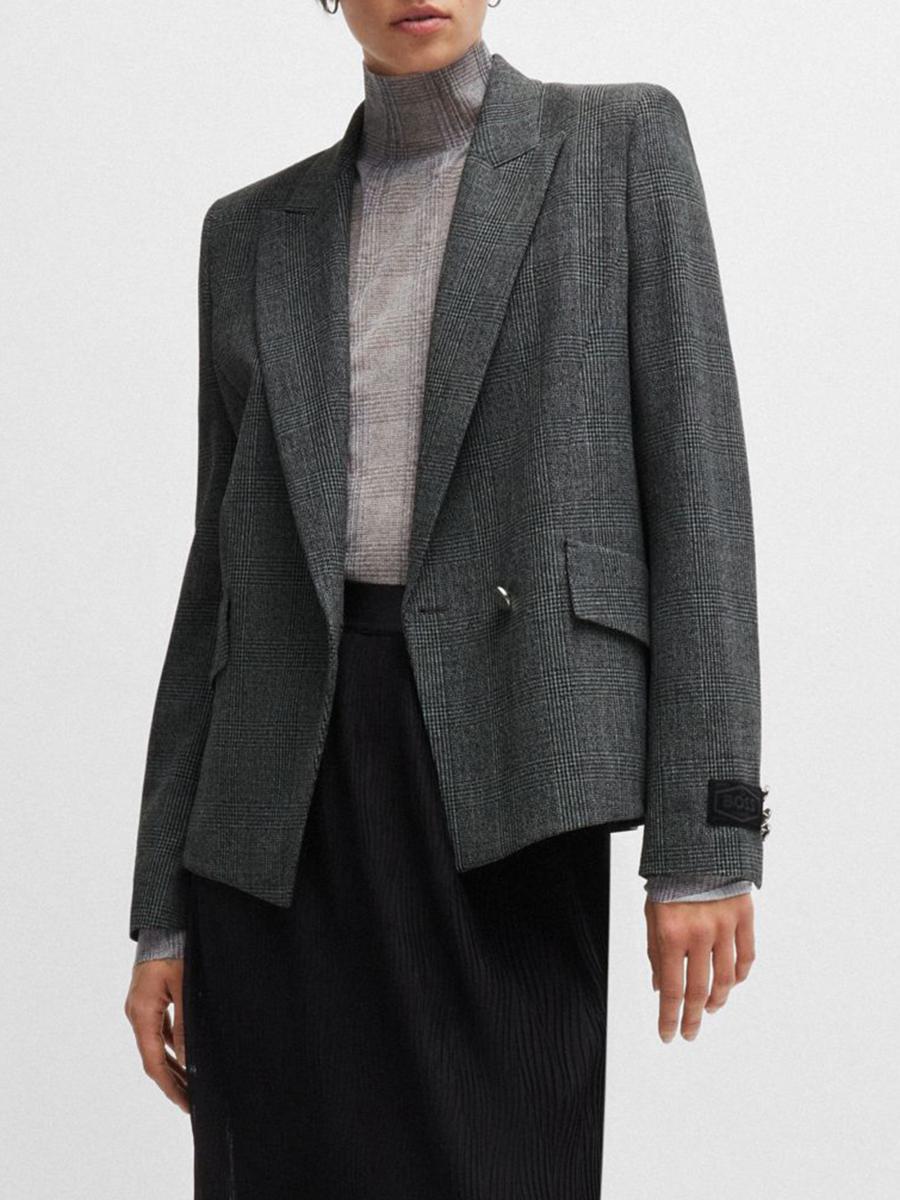 BOSS Regular Fit Jacket in Checked Fabric | Saks Fifth Avenue