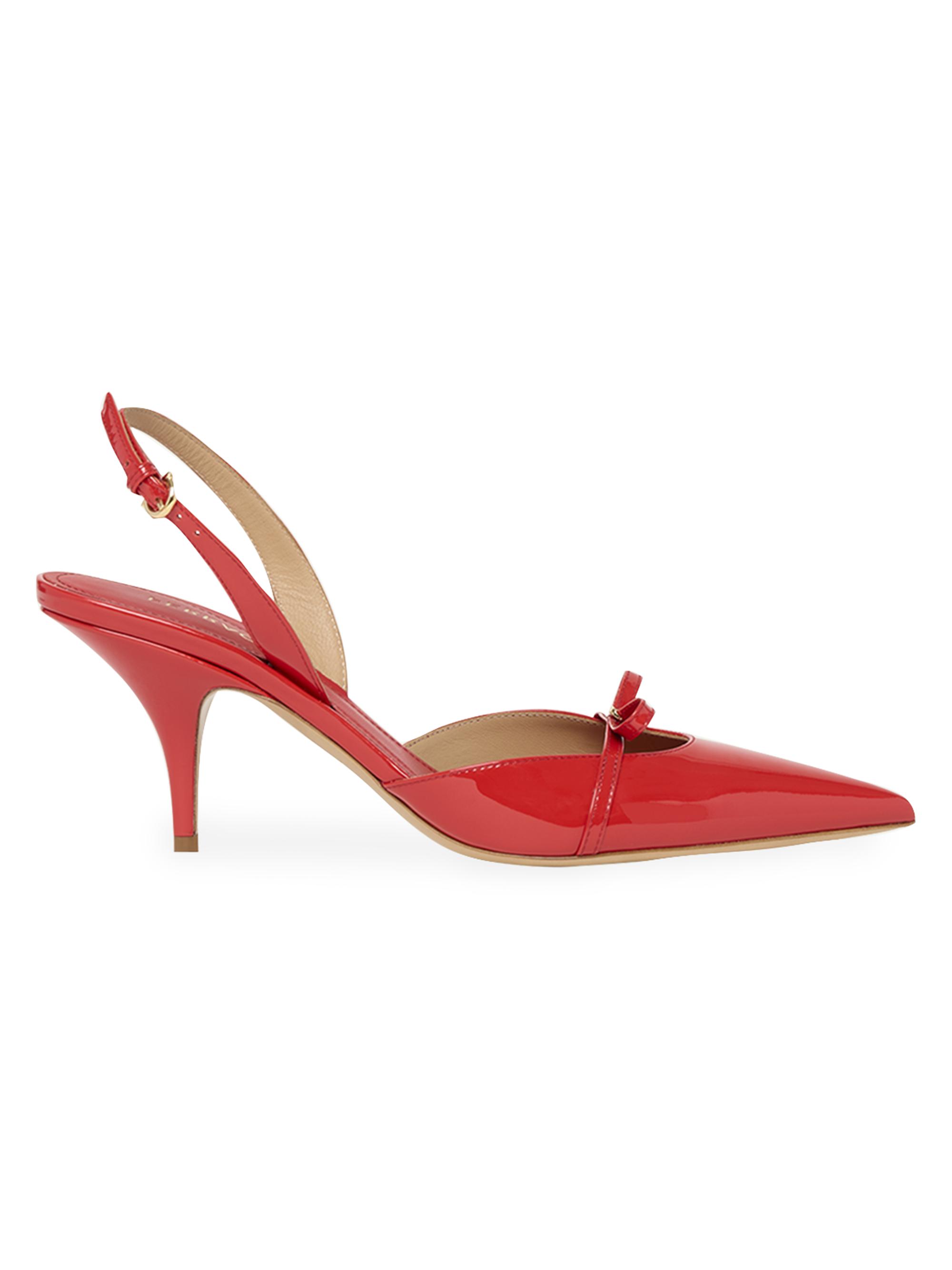 FERRAGAMO Women's Gylla 70MM Patent Leather Slingback Pumps - Flame Red