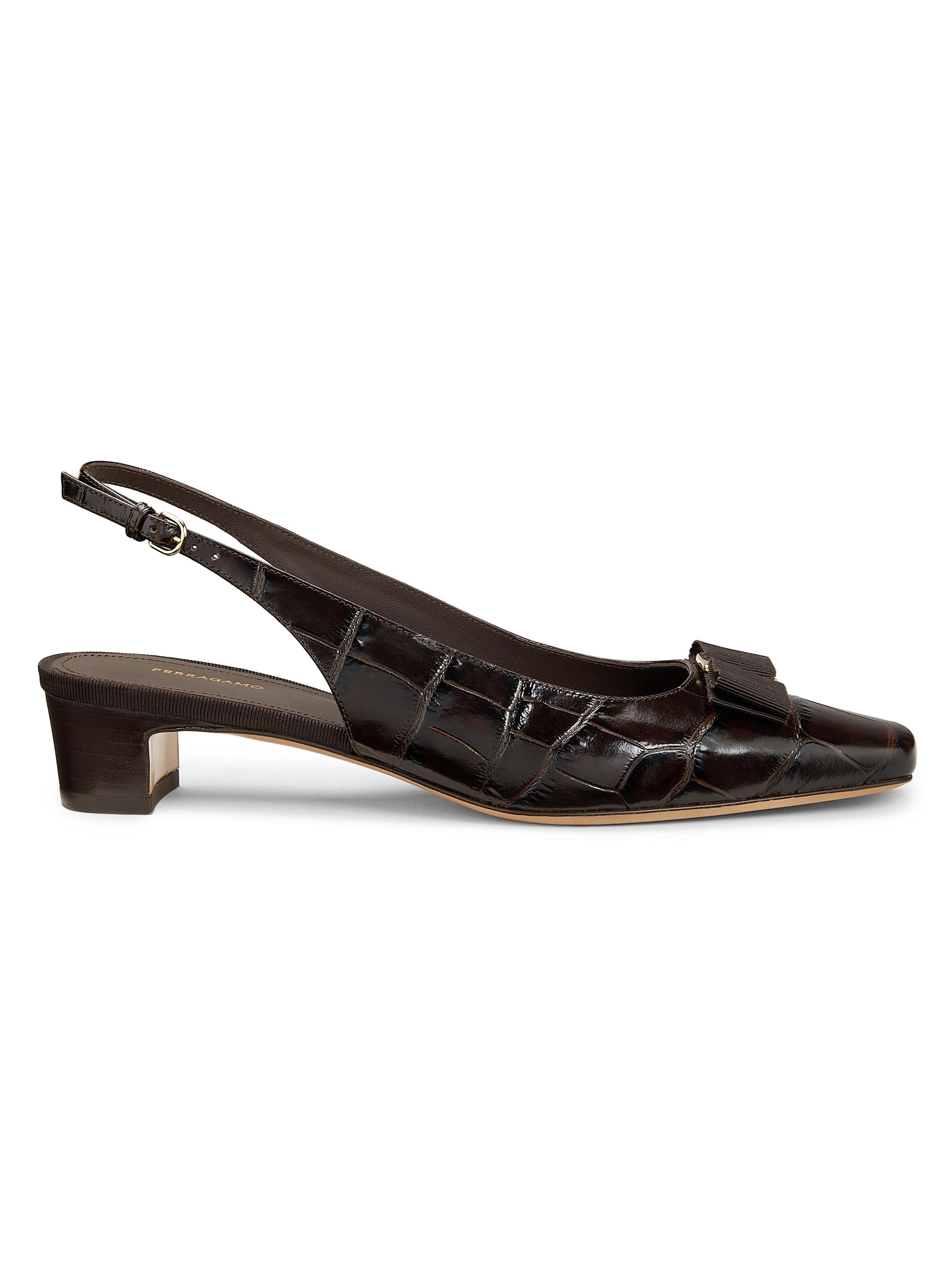 FERRAGAMO Zelma 40MM Leather Pumps | Saks Fifth Avenue