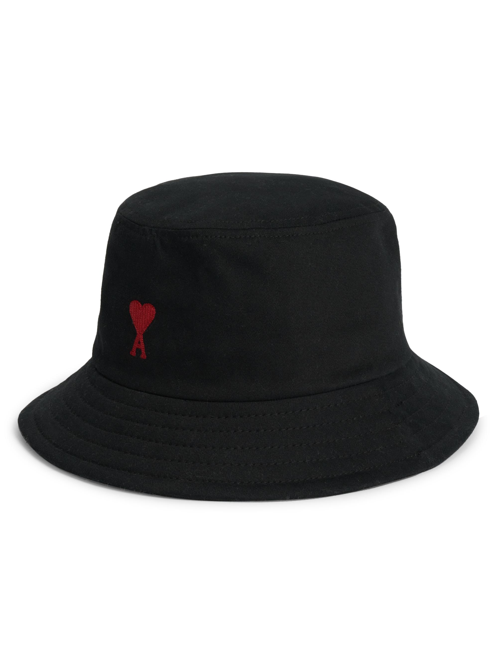 AMI Paris Men's Unisex Embroidered ADC Logo Hat - Black