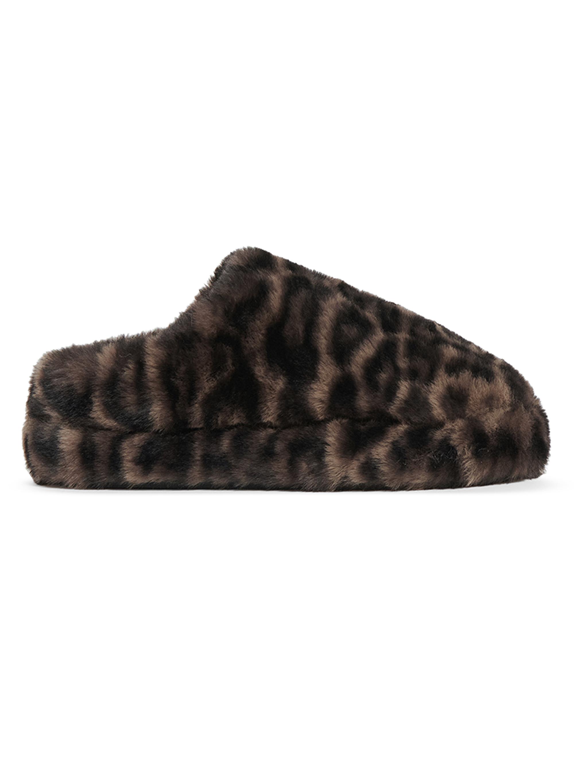 Apparis Women's Misha Leopard Platform Slippers - Dark Leopard