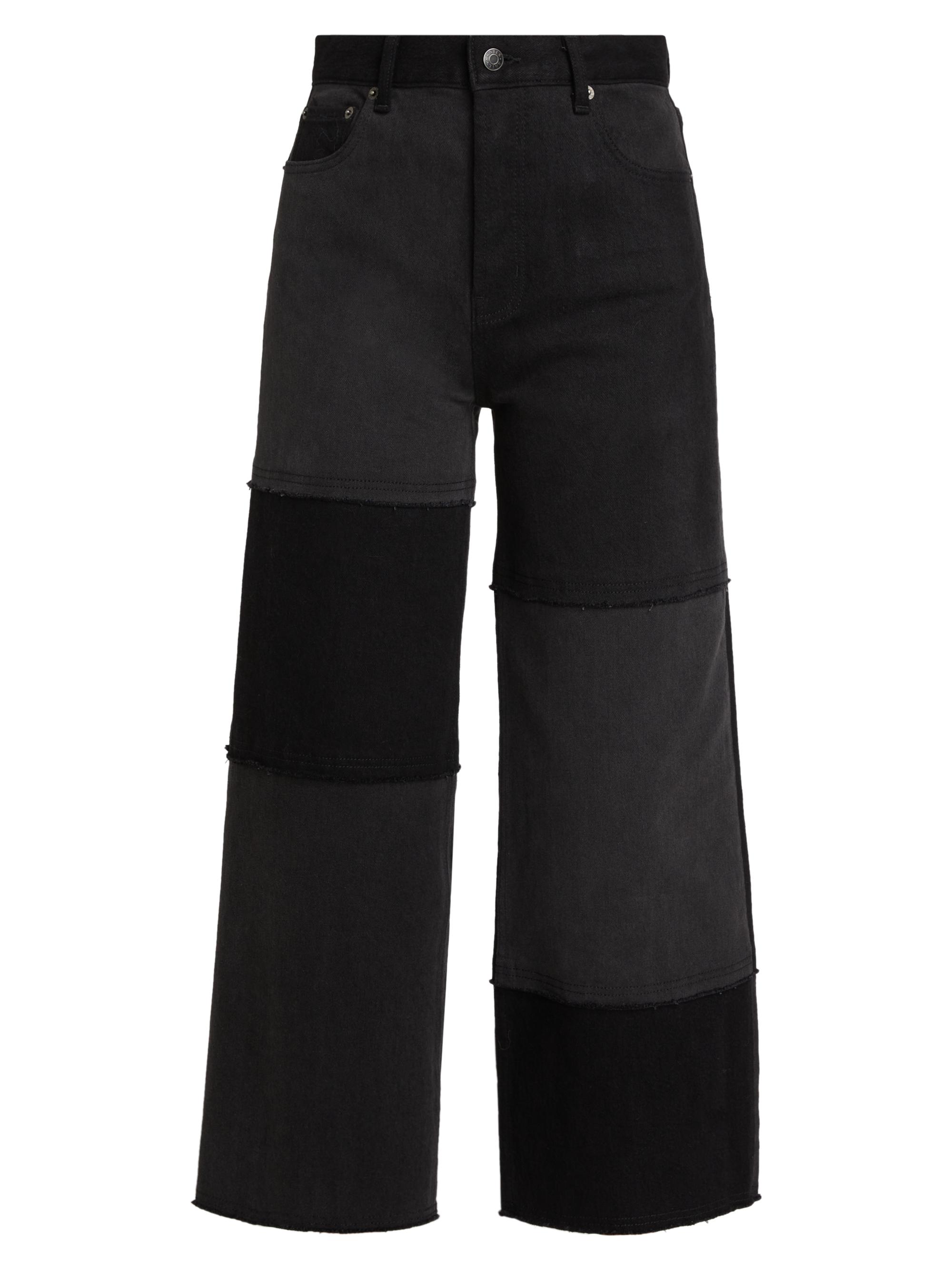 Rails Women's Getty Patchwork High-Rise Crop Jeans - Black Patchwork