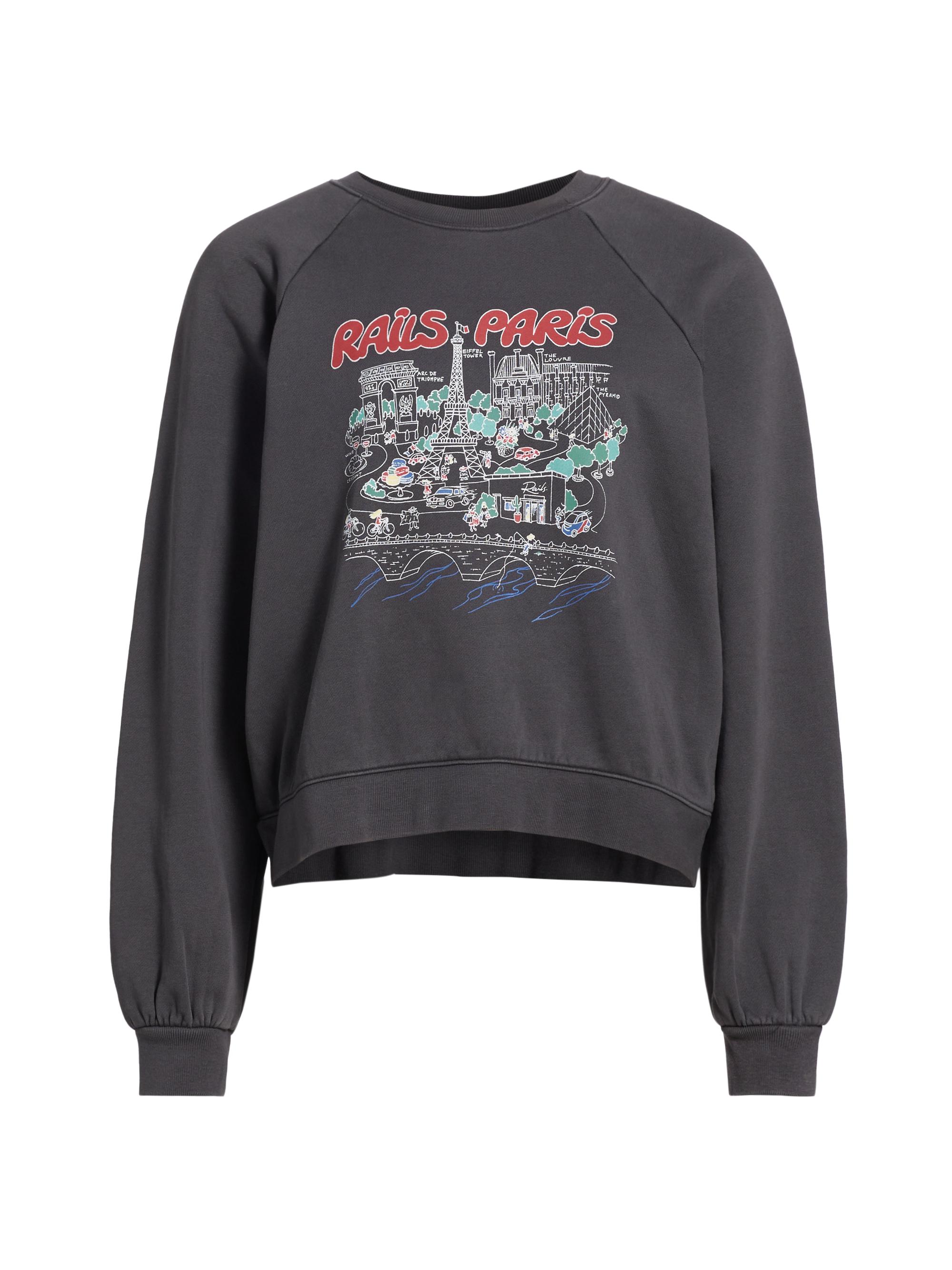Rails Women's Vintage Raglan Sweatshirt -  Paris Map
