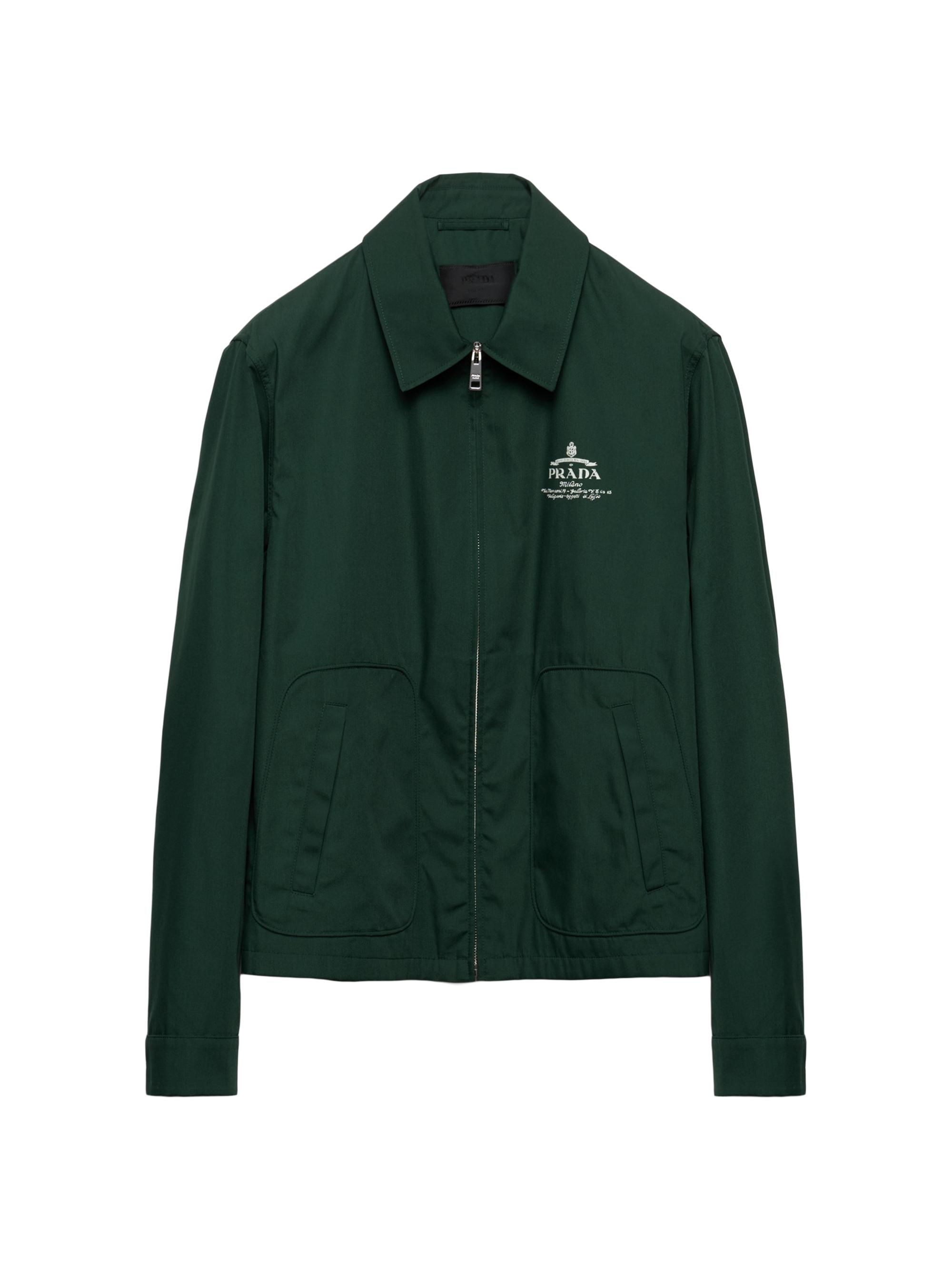 Prada Men's Cotton Blend Blouson Jacket - Brown