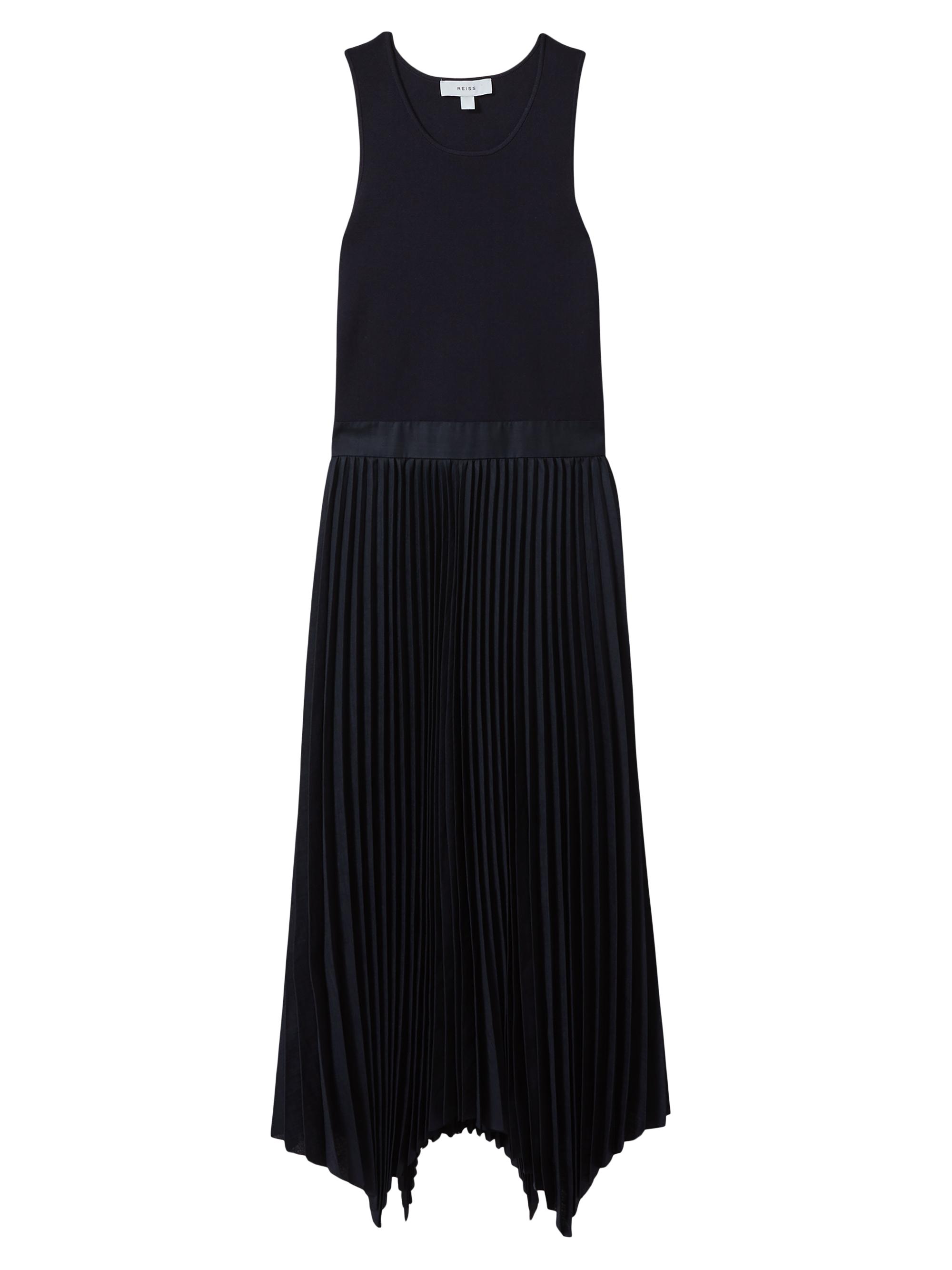Reiss Women's Marnie Drop Waist Pleated Midi-Dress - Navy