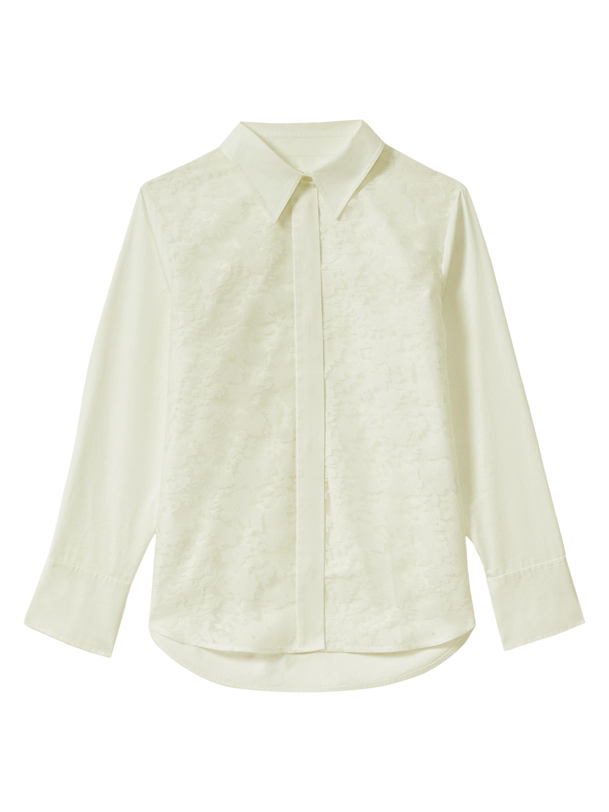 Reiss Women's Delaney Floral Tulle-Front Shirt -