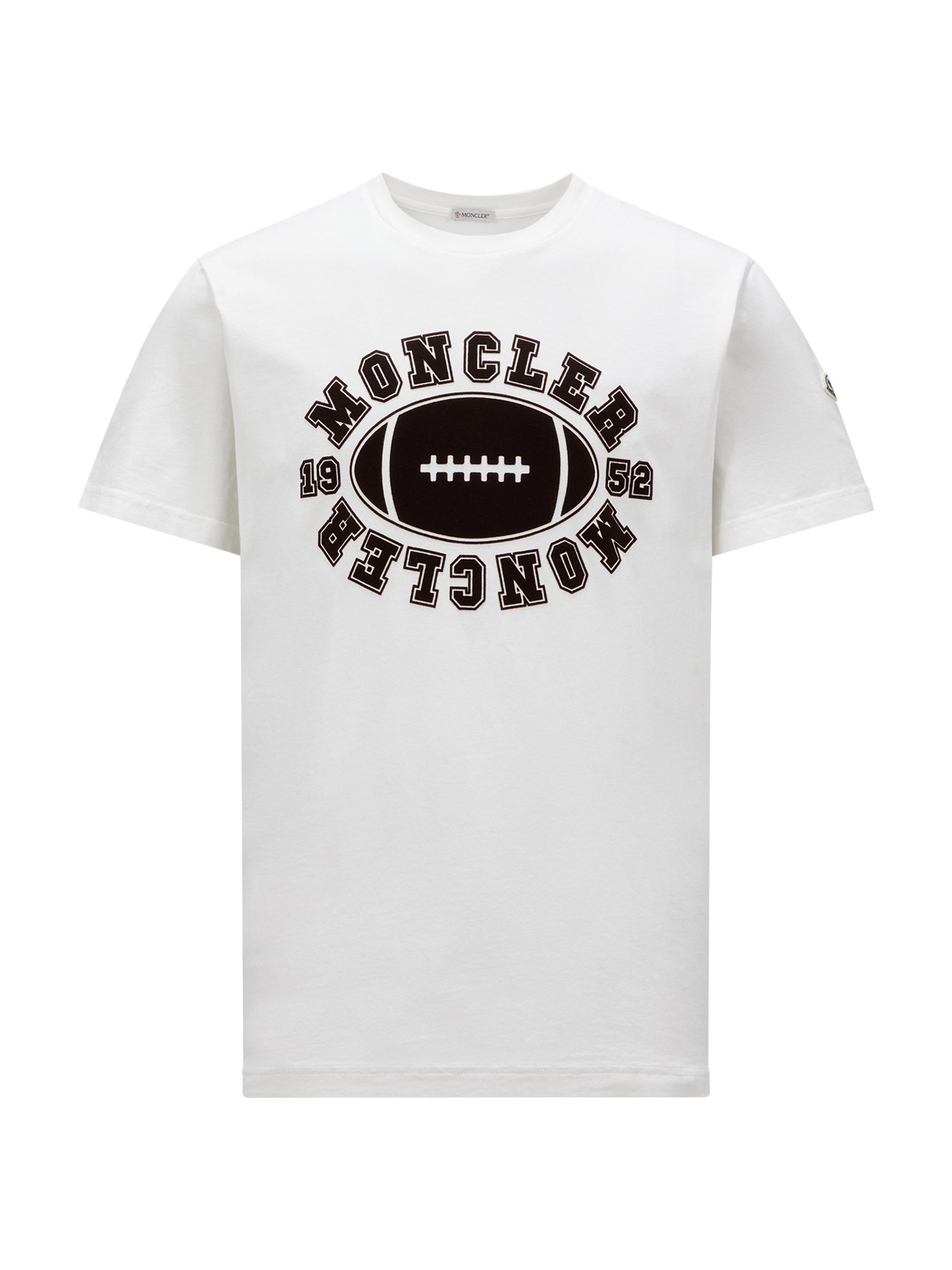 Moncler Men's Logo Graphic Short Sleeve T-Shirt - Off White