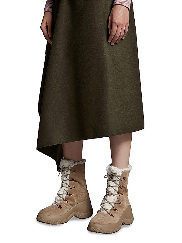 Shop Moncler Resile Trek Ankle Boots with Shearling Trim Shop Moncler Resile Trek Ankle Boots with Shearling Trim