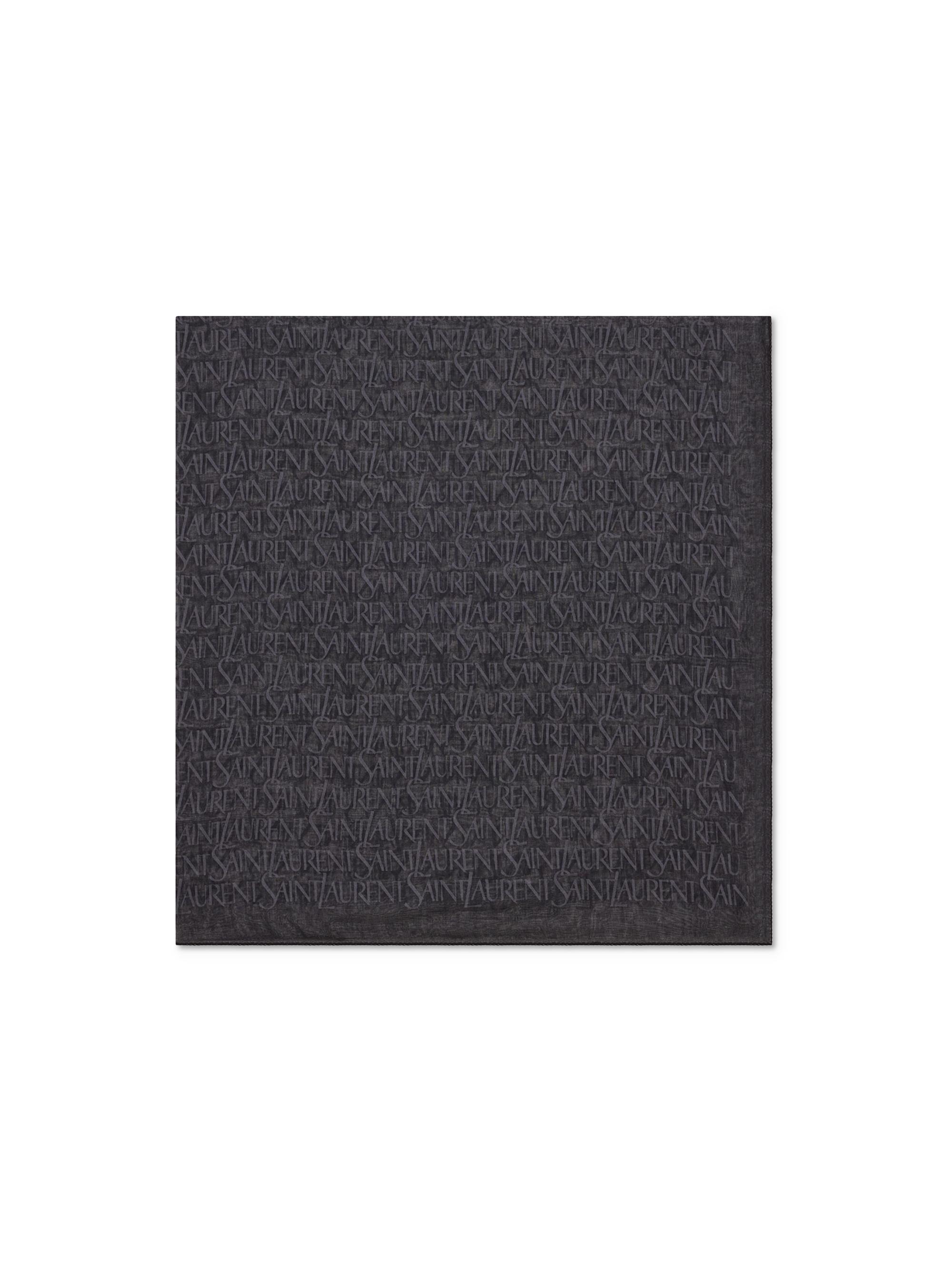 Saint Laurent Women's Large Square Scarf in Casein Fiber and Modal Grey