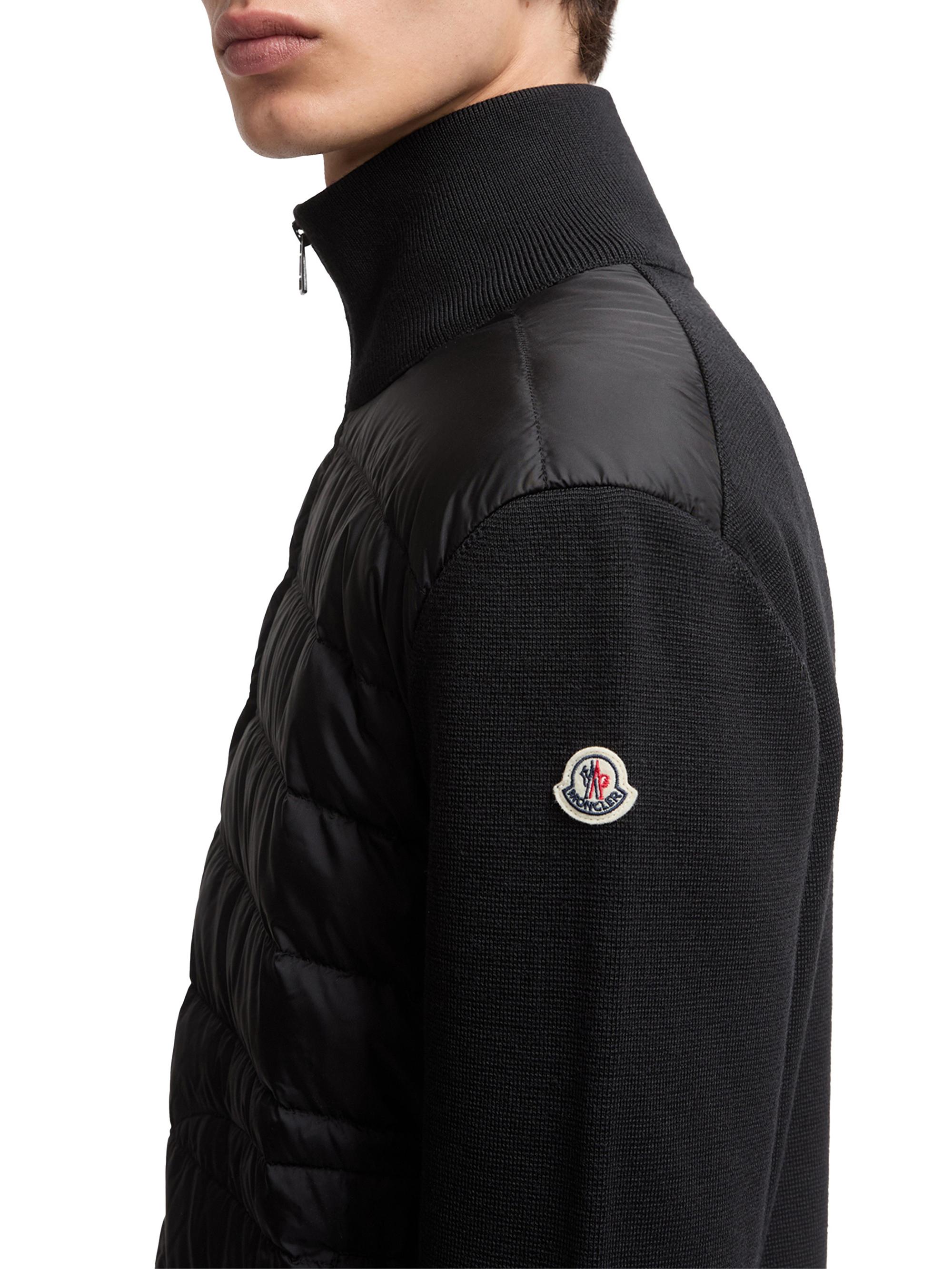 Moncler Padded Wool Down Cardigan | Saks Fifth Avenue