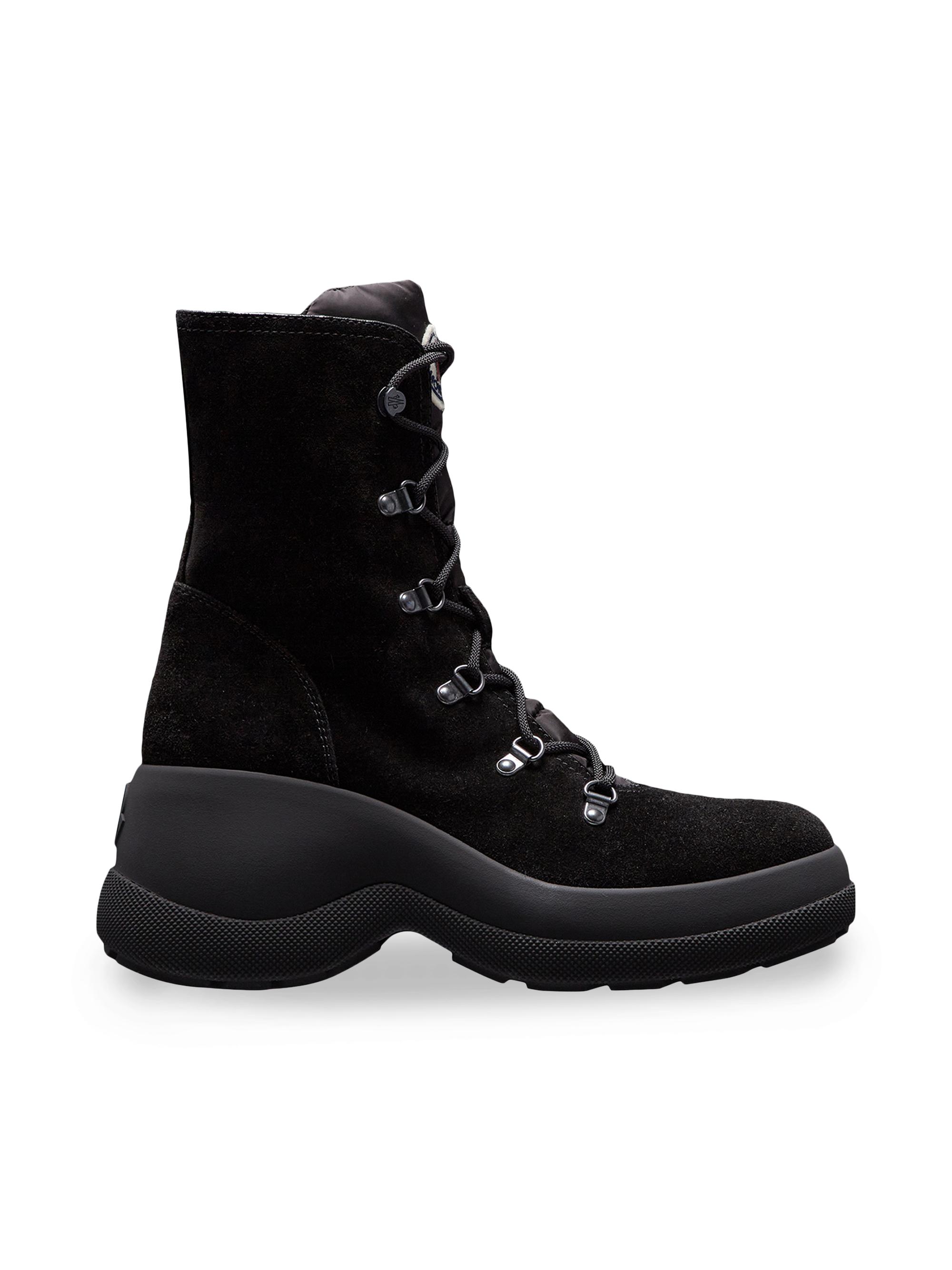 Moncler Women's Resile Trek Suede Ankle Boots - Black