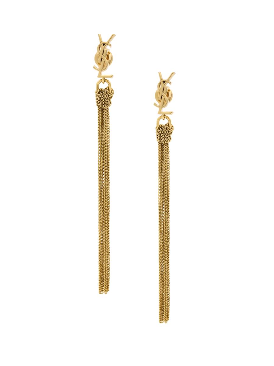 ピアス SAINT LAURENT Golden l Earrings Cassandre hoop earrings in gold - Saint Laurent | Mytheresa