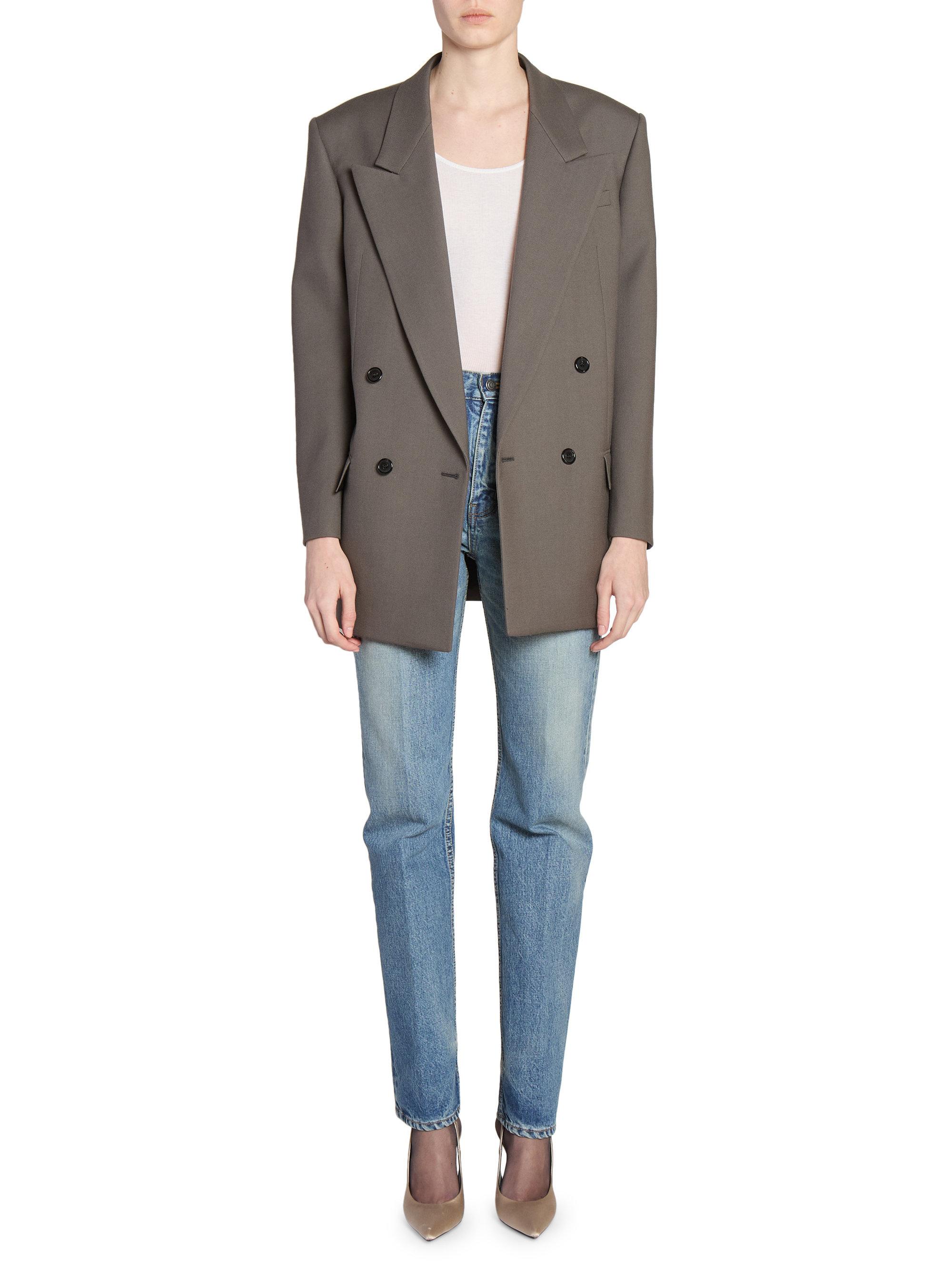 Saint Laurent Jacket in Wool Gabardine | Saks Fifth Avenue