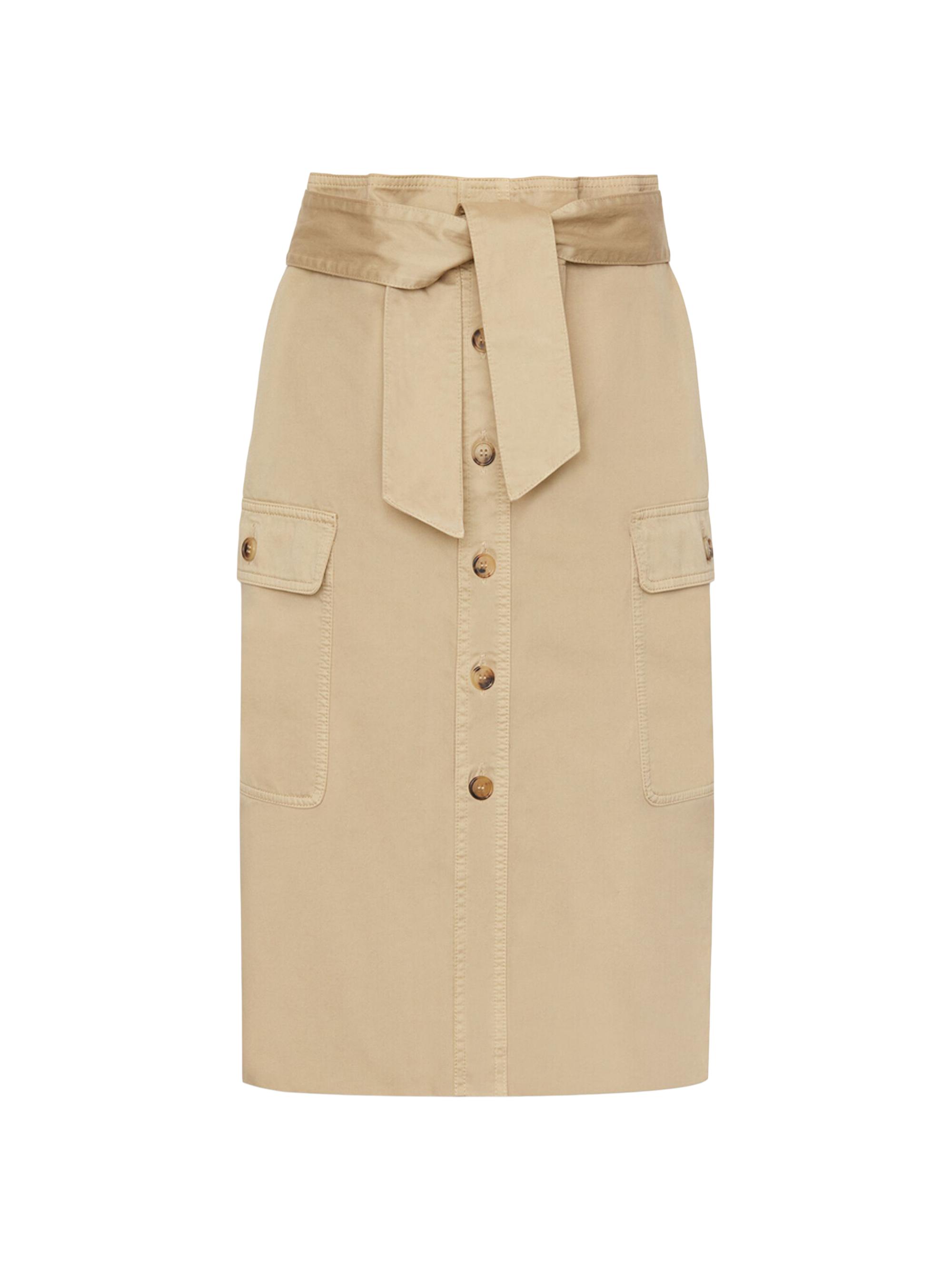 Saint Laurent Women's Saharienne Skirt in Cotton - Royal Beige