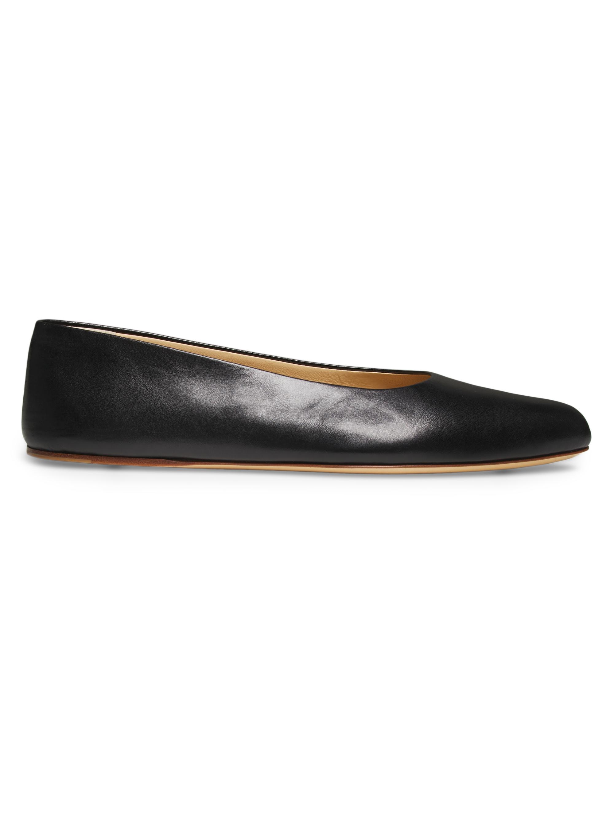 Gabriela Hearst Women's Andre Leather Ballerina Flats - Bordeaux
