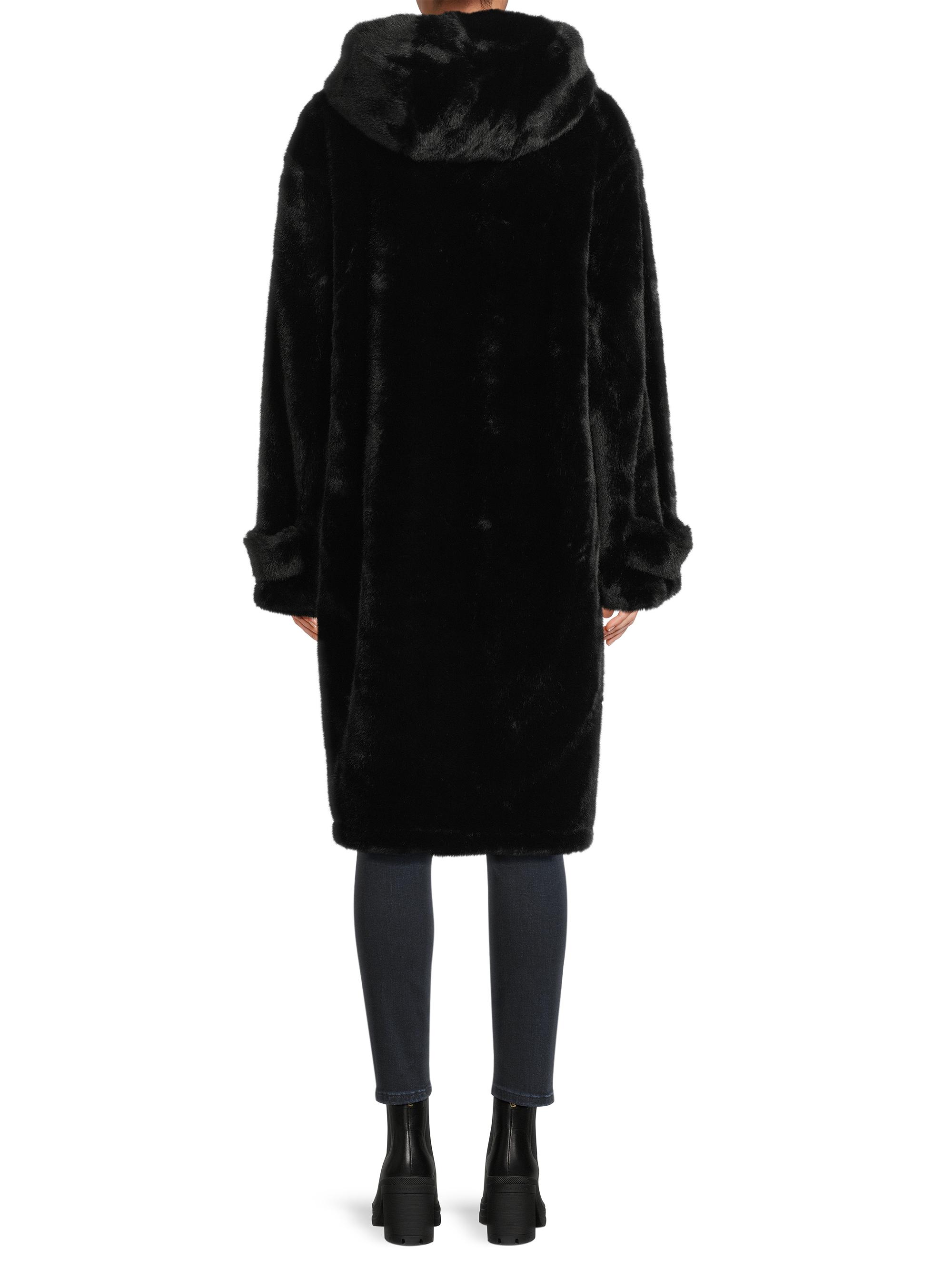 Kobi Halperin Women's Ariel Faux Fur Hooded Coat - Black | Thumbnail 5