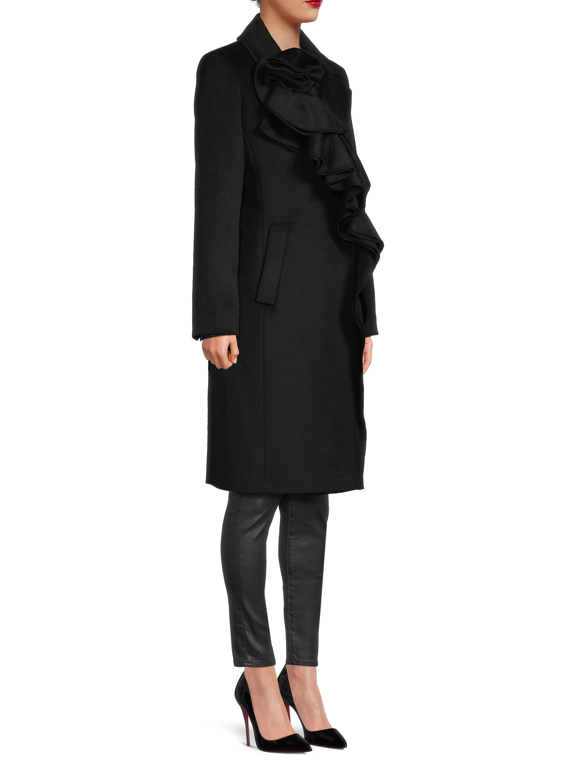 Kobi Halperin Alora Brushed Wool Ruffle Coat | Saks Fifth Avenue