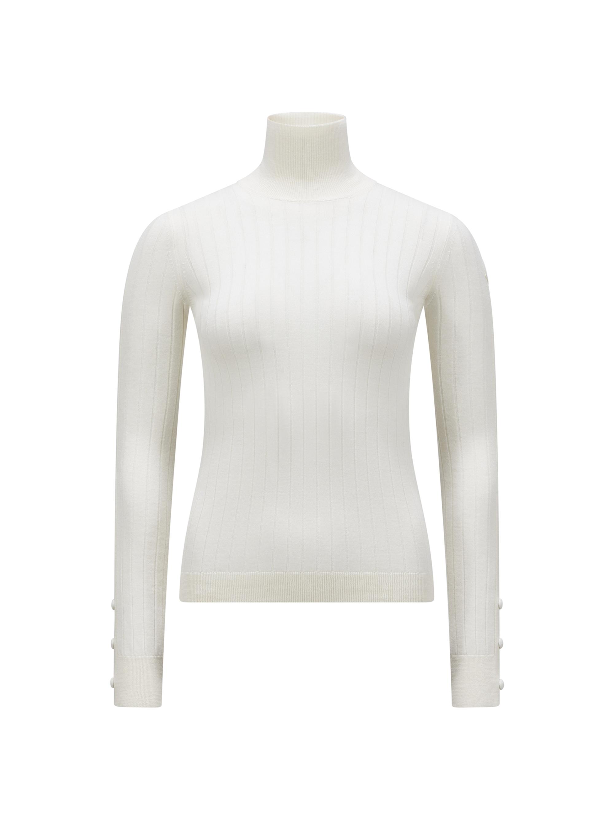 Moncler Women's Wool Cashmere Turtleneck Sweater - White