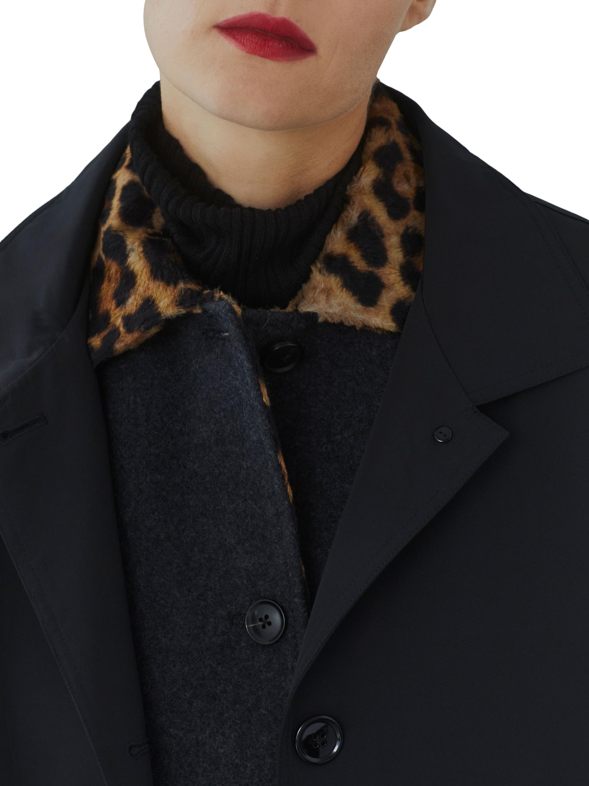 Jane Post Leopard Double-Layer Wool Coat | Saks Fifth Avenue