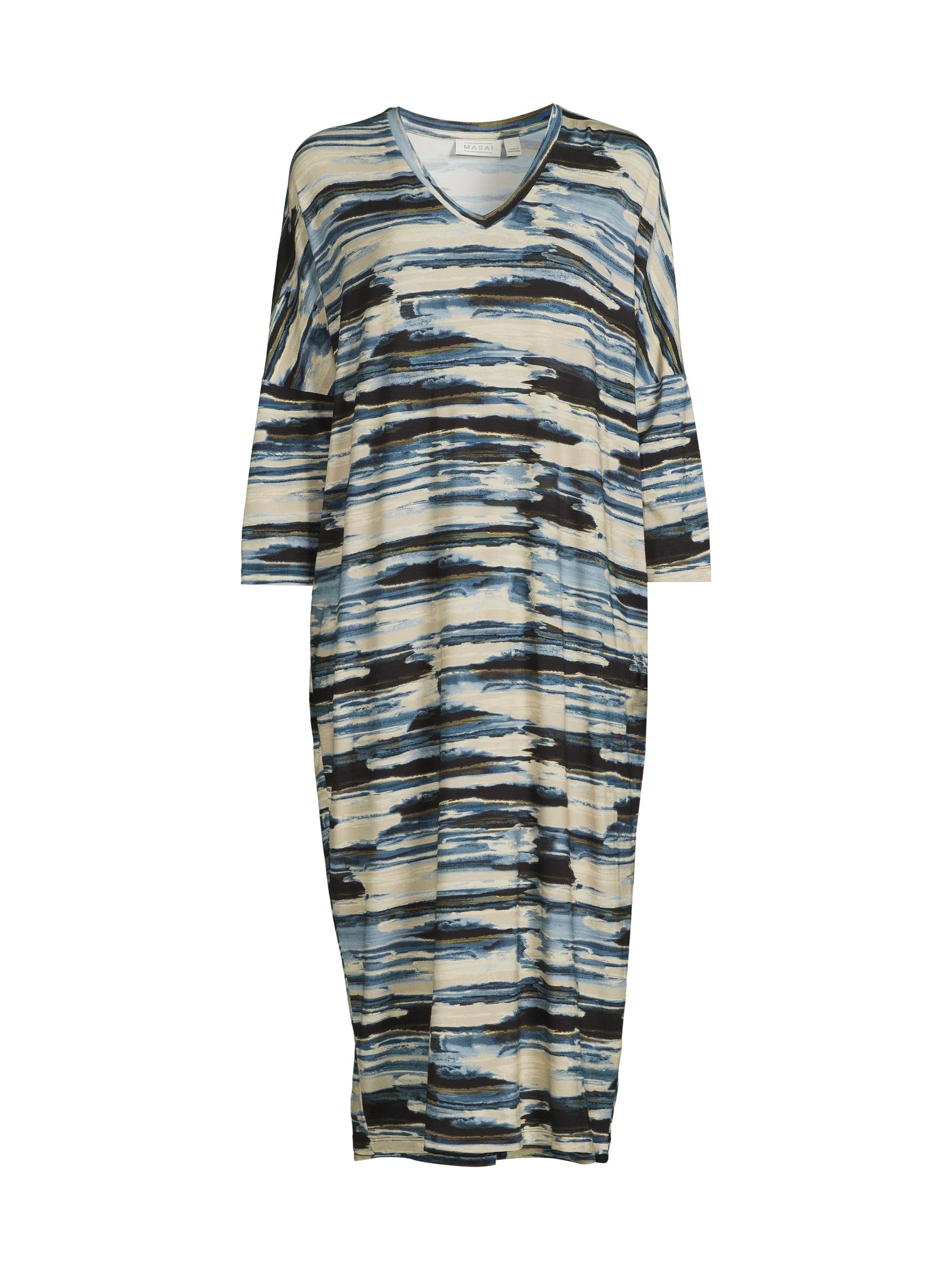 Masai Copenhagen Women's Nyrini Printed V-Neck Midi-Dress - Moonlit Ocean
