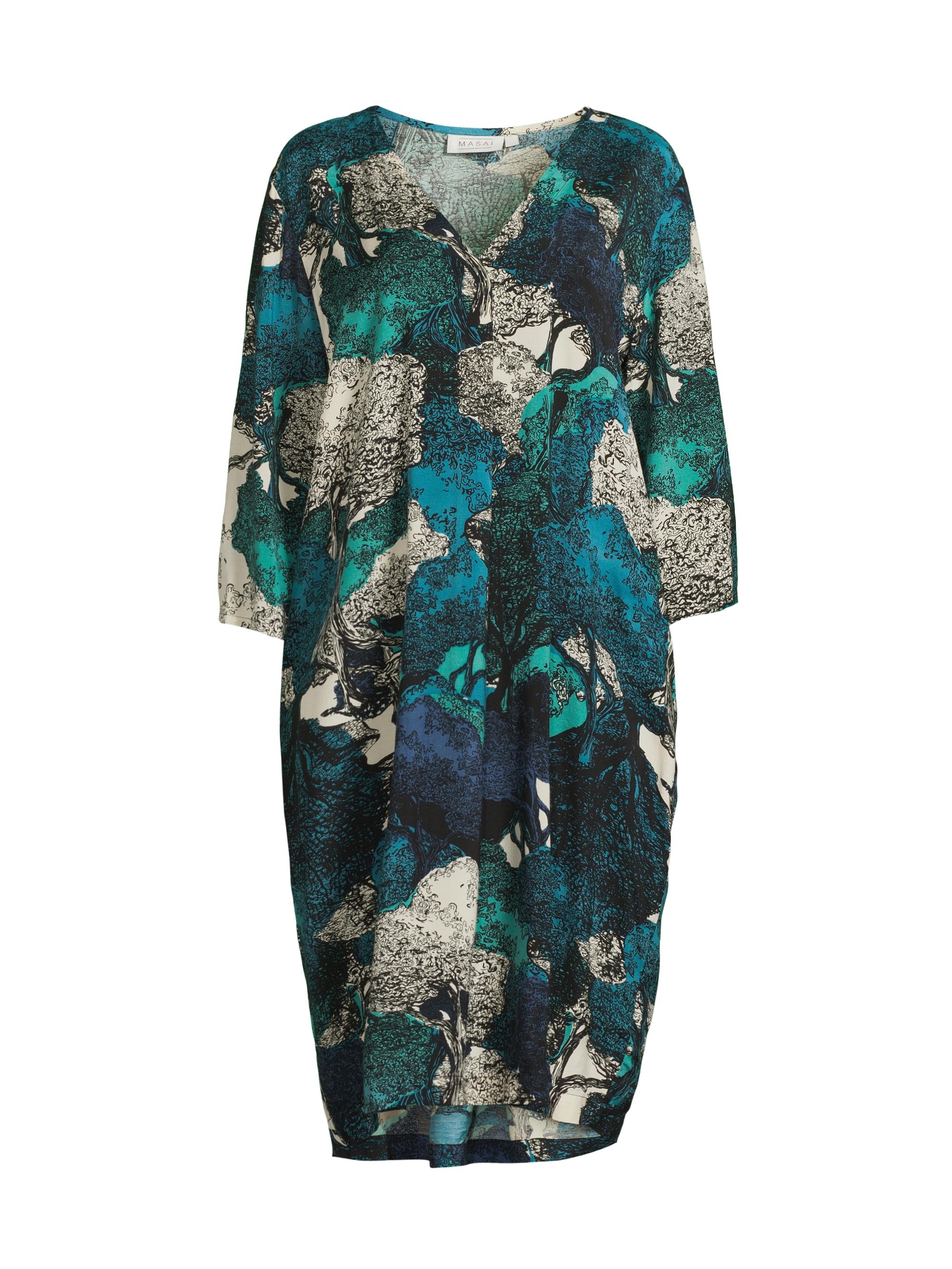 Masai Copenhagen Women's Nodetta Botanical V-Neck Midi-Dress - Celestail