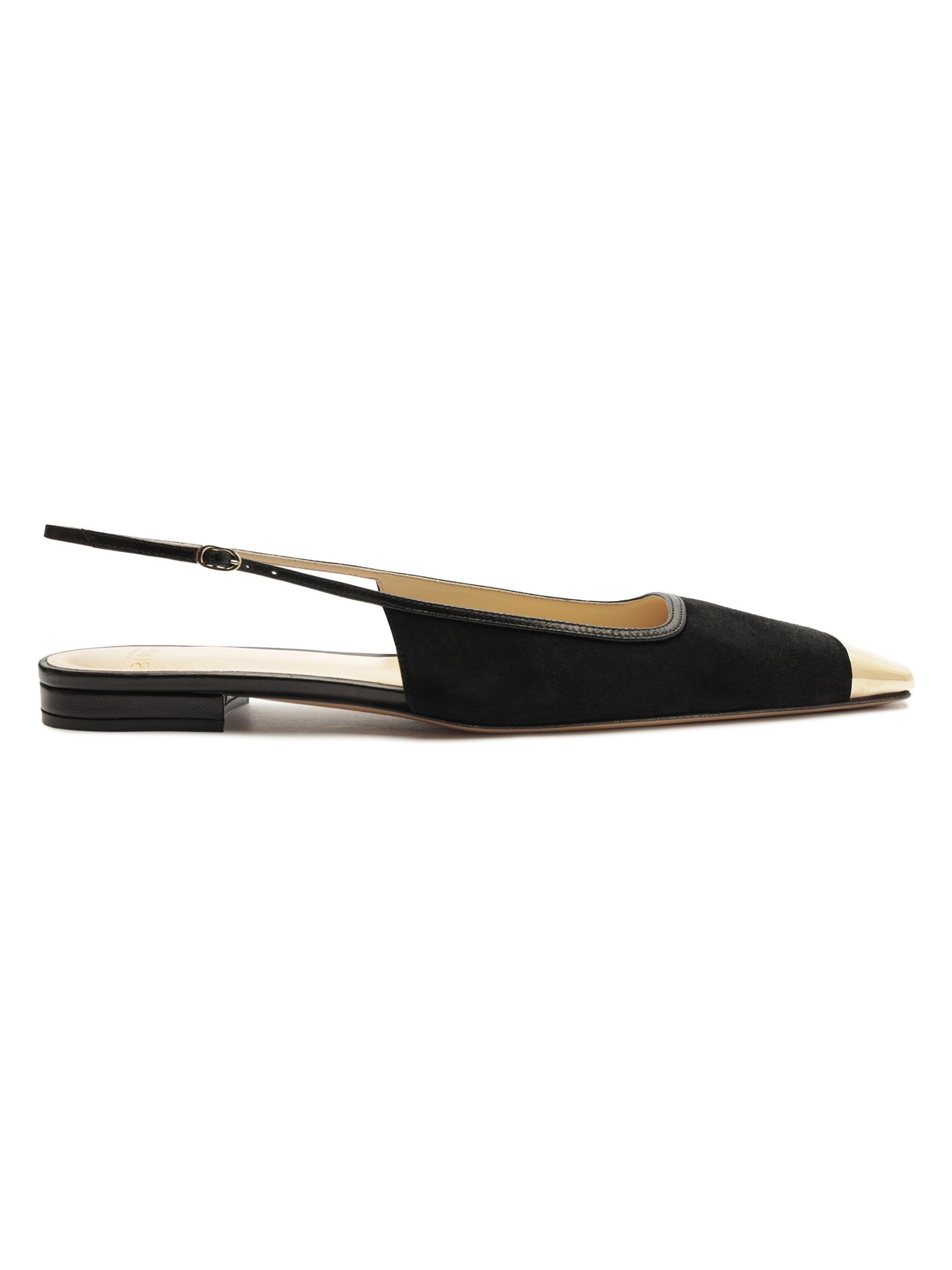 Alexandre Birman Women's Olivia Suede Cap-Toe Flats - Black
