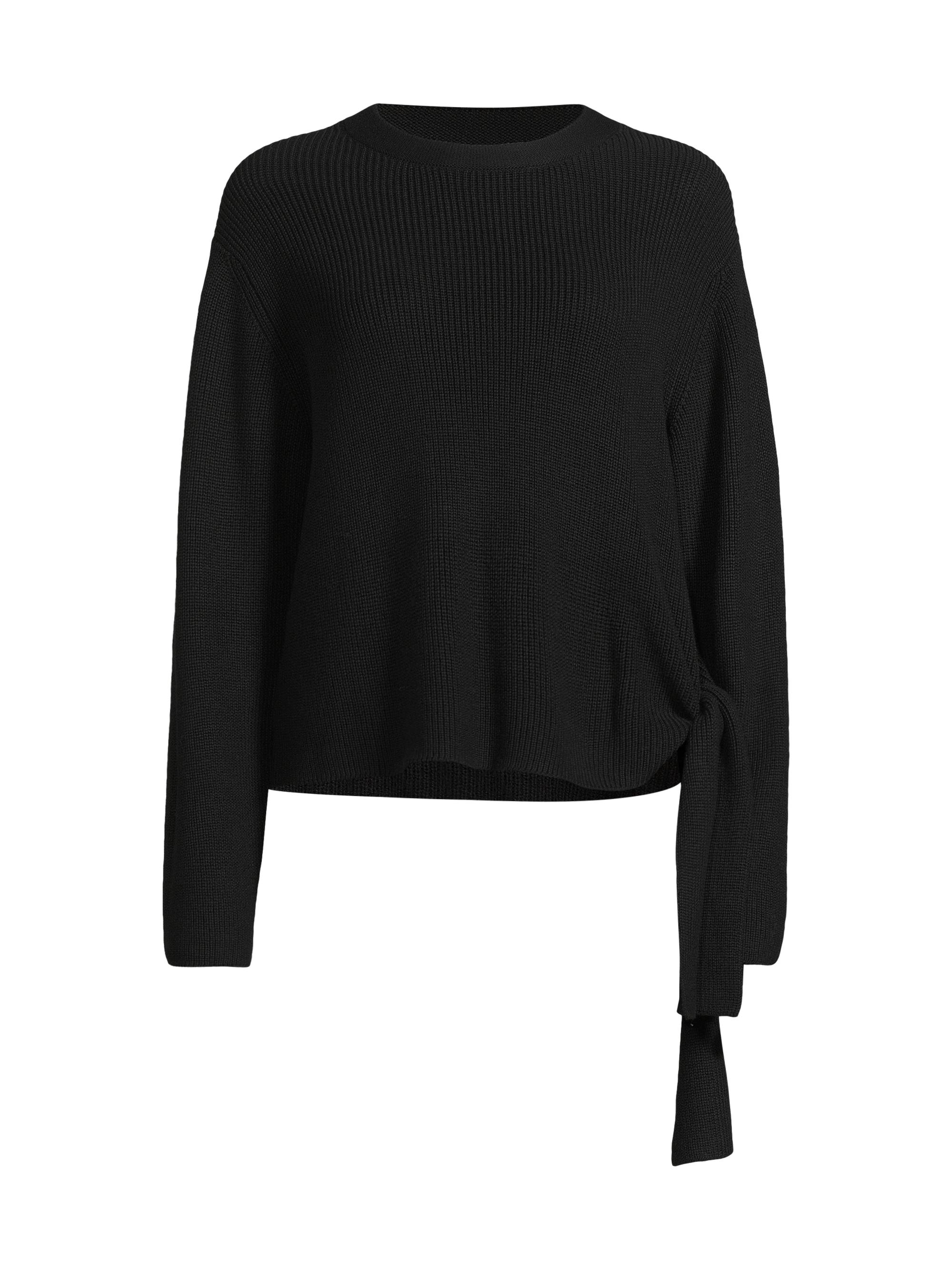Masai Copenhagen Women's Fairy Side-Tie Draped Sweater - Black