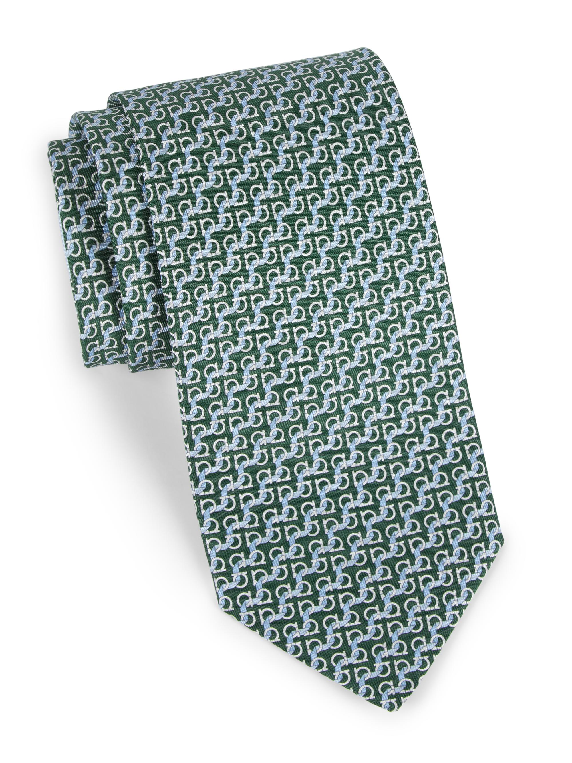 FERRAGAMO Gancini Silk Tie | Saks Fifth Avenue