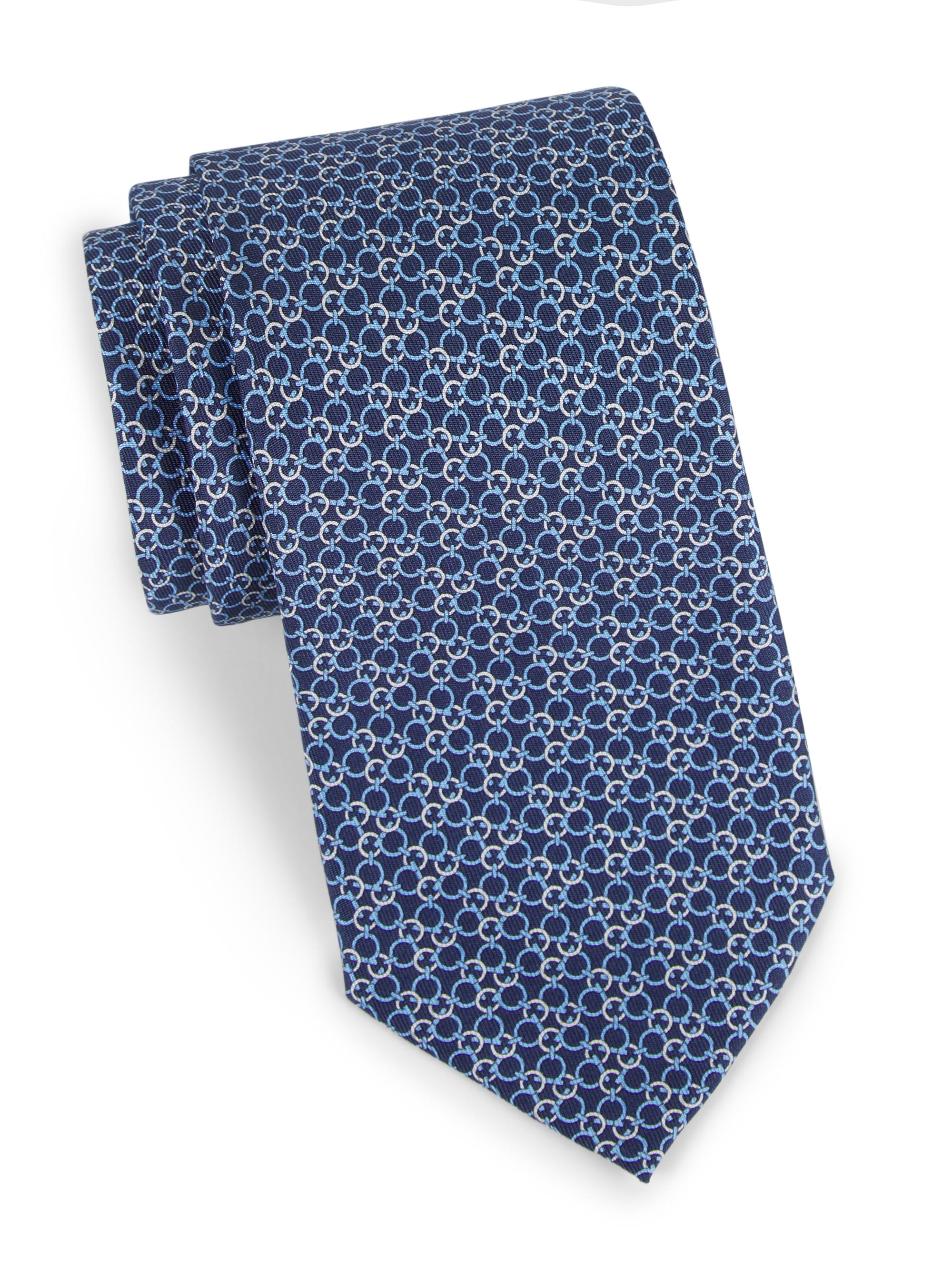 FERRAGAMO Ziro Bike Print Tie | Saks Fifth Avenue