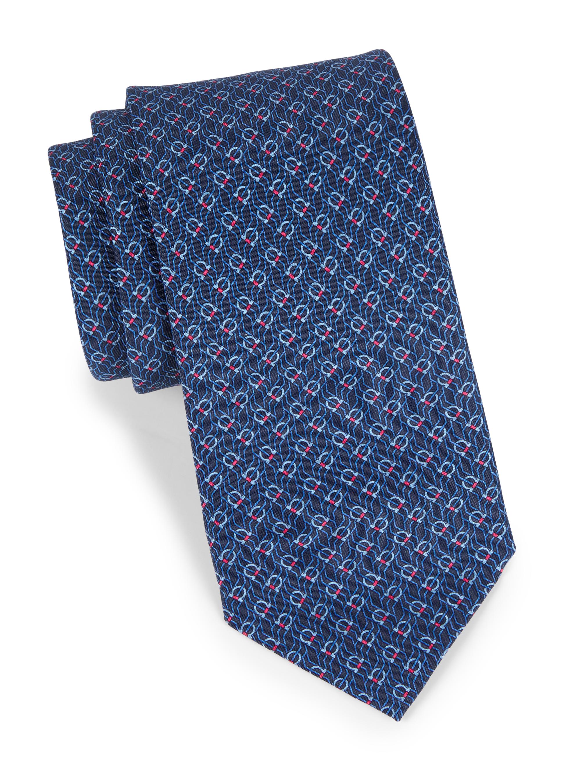 FERRAGAMO Gancini Silk Tie | Saks Fifth Avenue