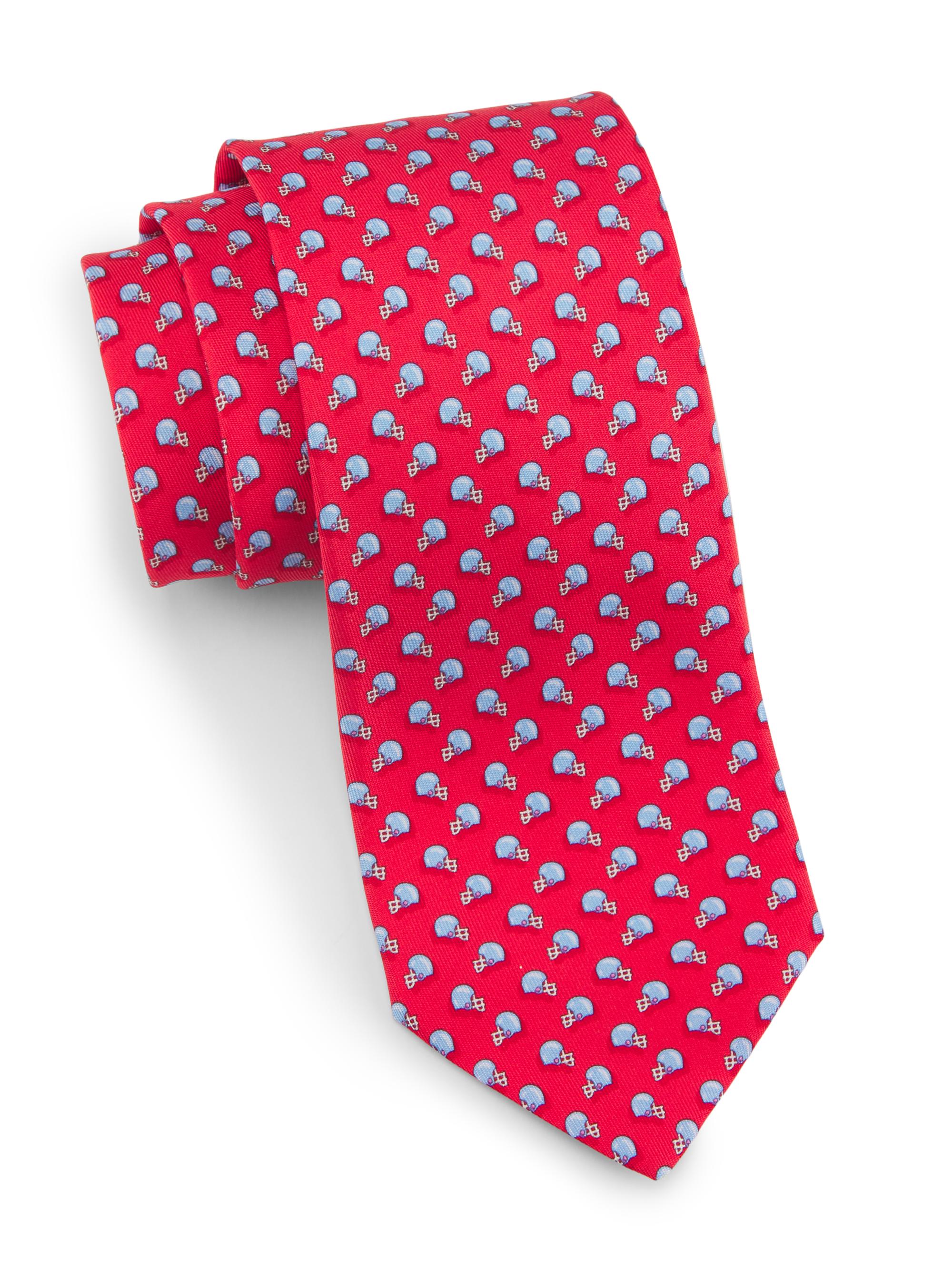 FERRAGAMO Men's Zona Silk Tie - Rosso