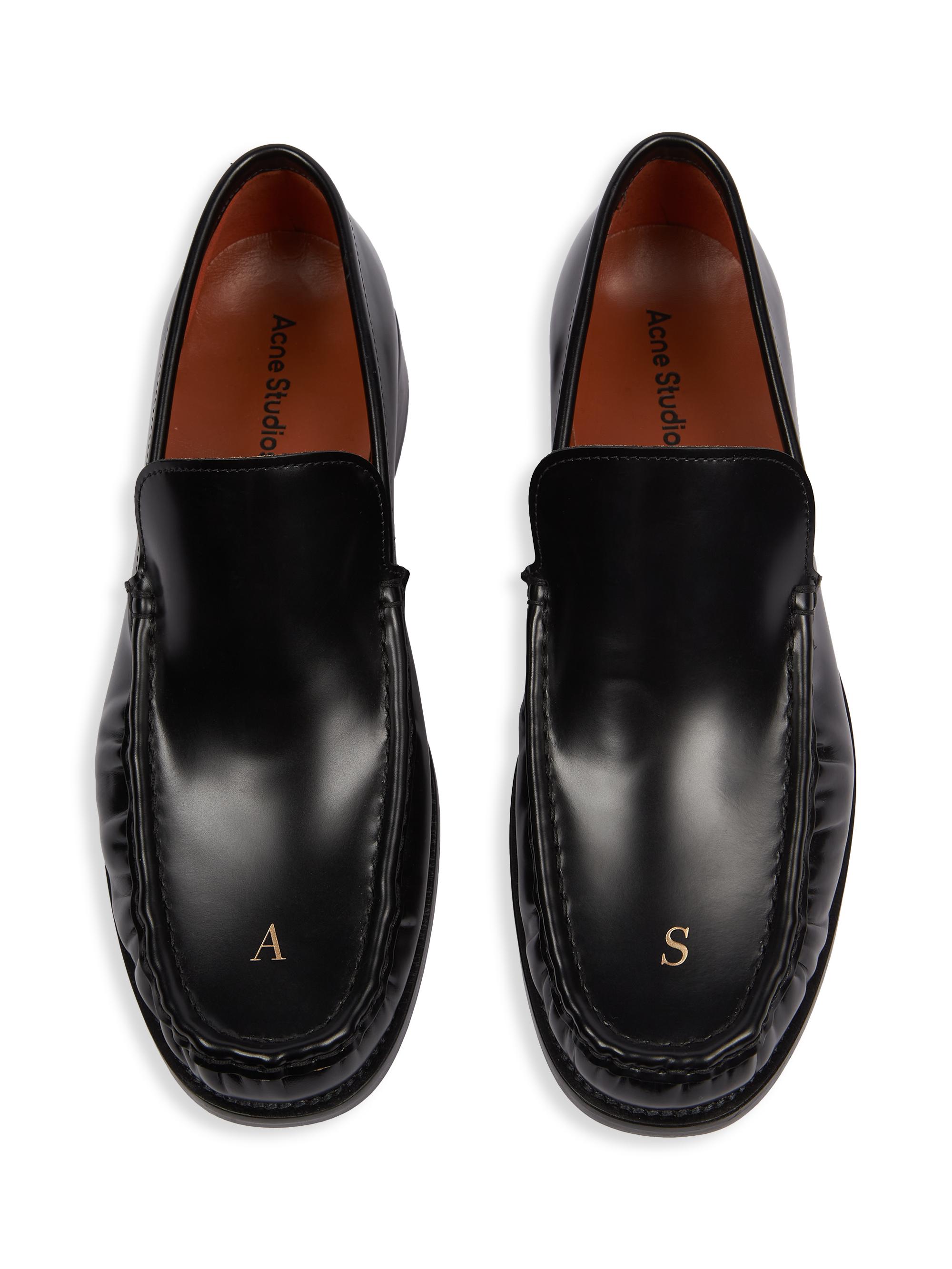 靴 Acne Studios leather loafers 41 ACNE STUDIOS Textured-leather loafers | NET-A-PORTER