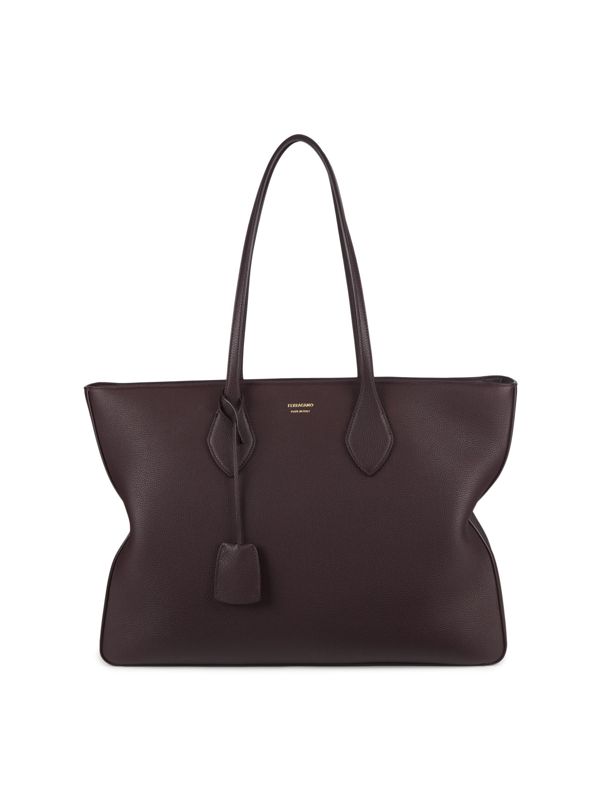 FERRAGAMO Women's  Star Leather Tote Bag - Oxblood