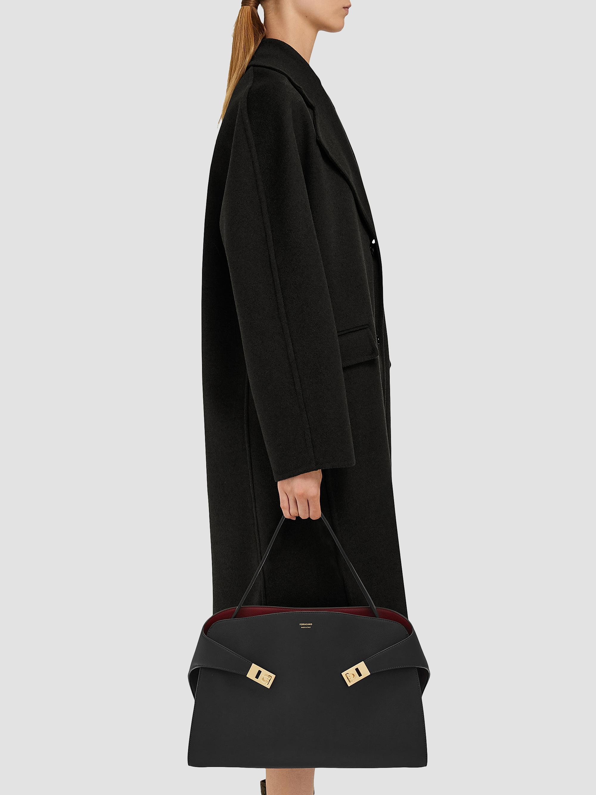 FERRAGAMO Hug Deconstructed Leather Top Handle Bag | Saks Fifth Avenue