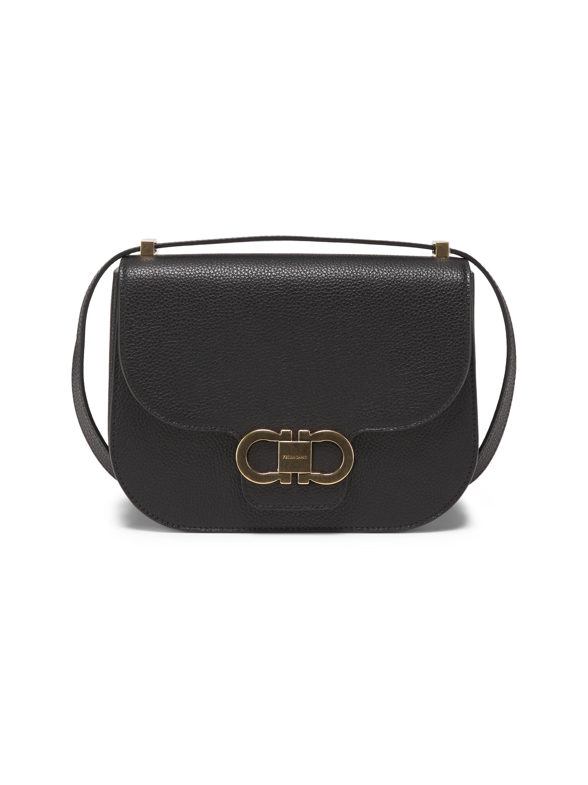 FERRAGAMO Women's  Double Gancio Saddle Bag - Nero