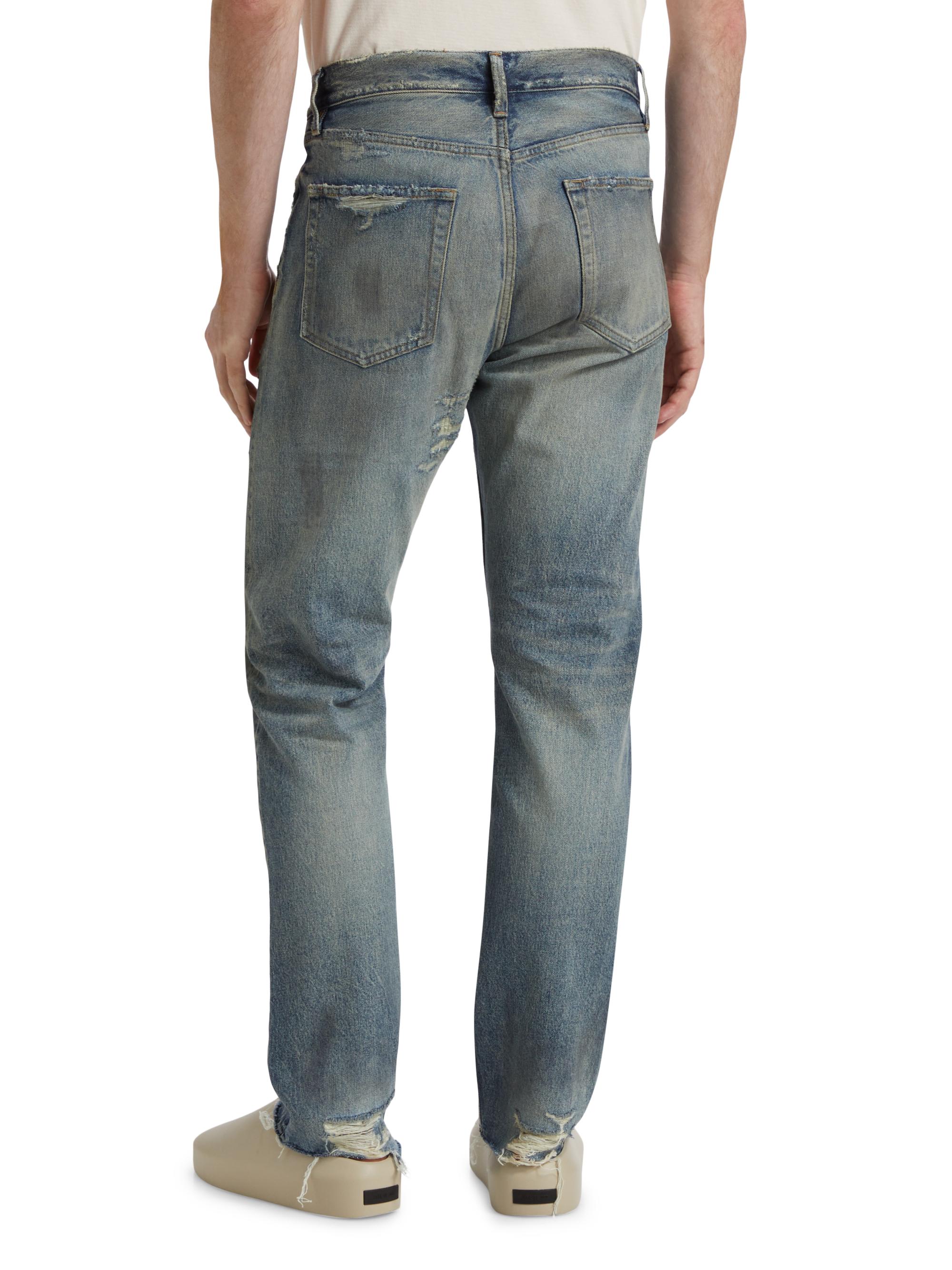 Fear of God Repaired Straight-Leg Jeans | Saks Fifth Avenue