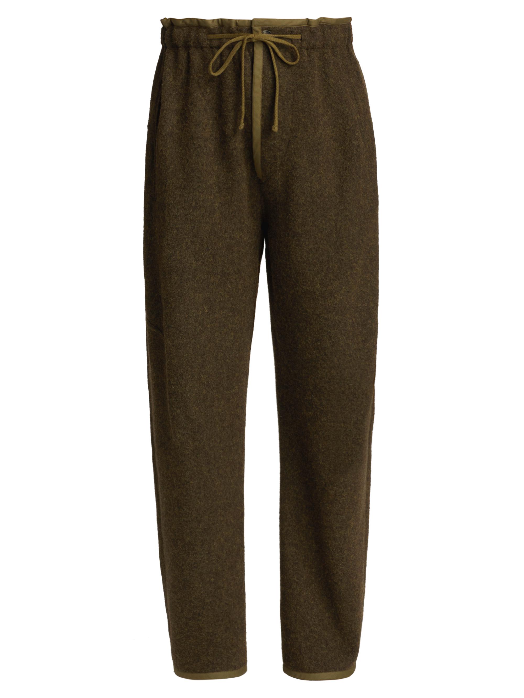 Isabel Marant Men's Stevenson Wool-Blend Jogger Pants - Dark Khaki