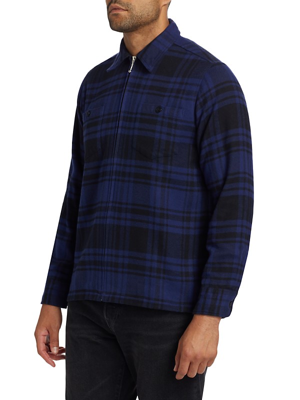 Shop Noah Heavyweight Full-Zip Flannel Jacket | Saks Fifth Shop Noah Heavyweight Full-Zip Flannel Jacket | Saks Fifth